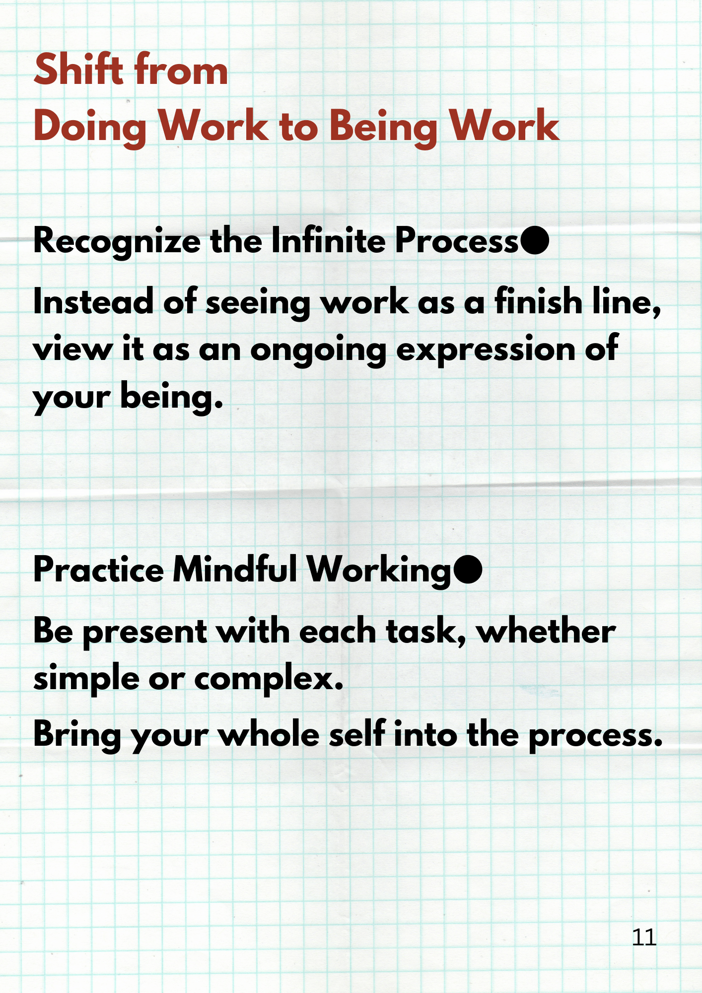mindful working