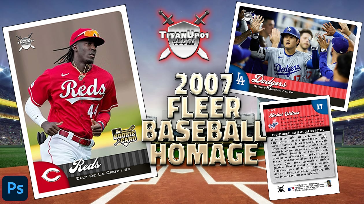 2007 Fleer Baseball Homage Photoshop PSD Templates