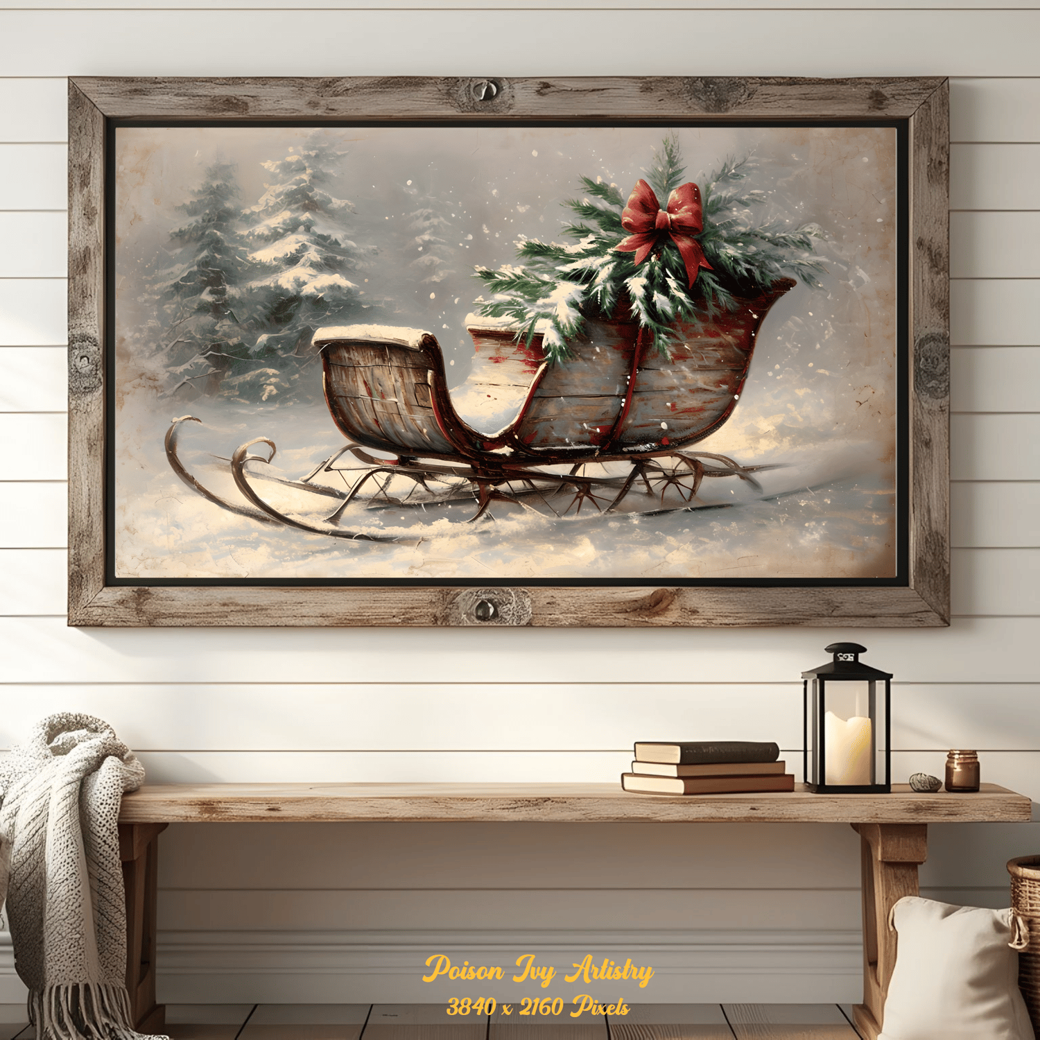 A Vintage Christmas – 12-Piece Digital Art Collection for the Samsung FrameTV