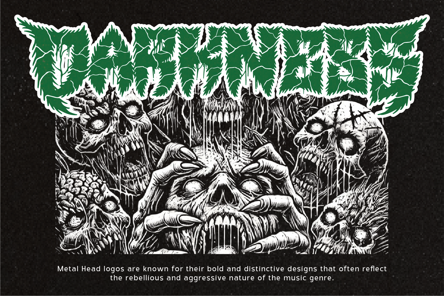 NAVOR FEAR is a fierce and electrifying death metal-inspired display font, handcrafted to embody chaos, aggression, and raw energy. Every letter is draped in razor-sharp spikes and dripping tension, making it perfect for album art, band merch, horror-them