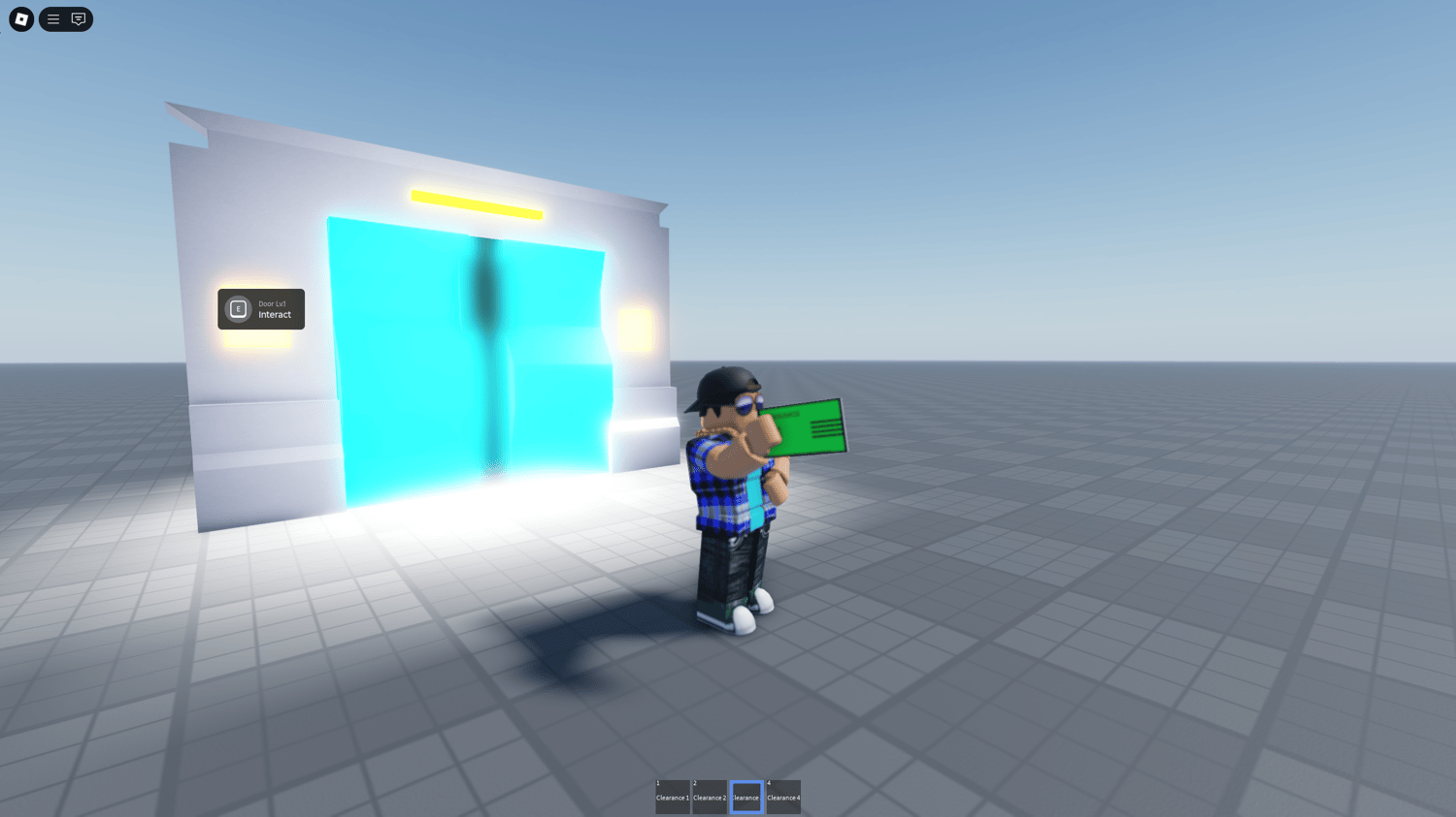 Military door model with interactive access system