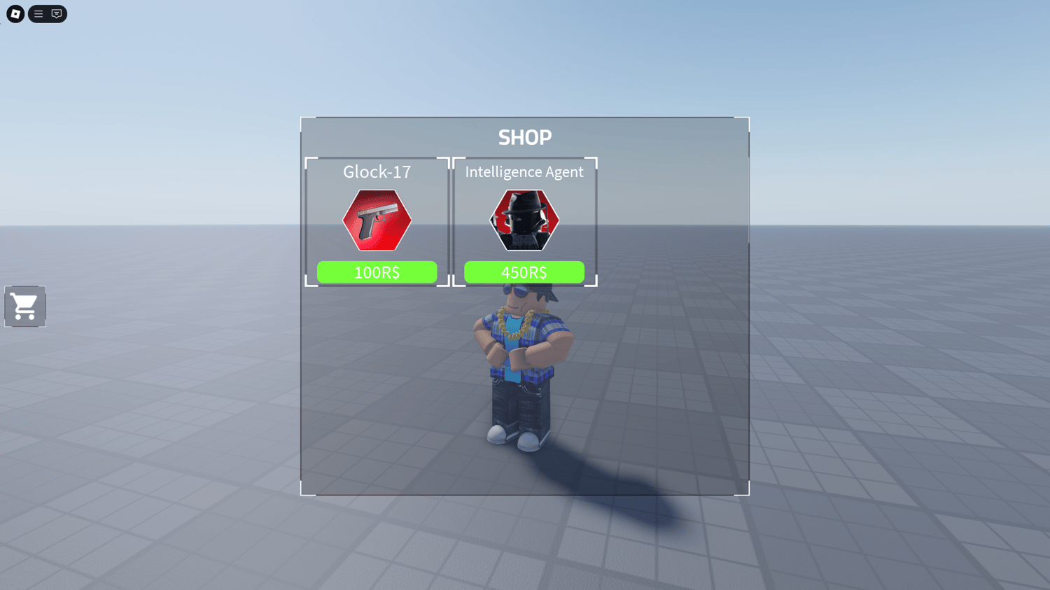 In-game shop showing Robux-priced gamepasses