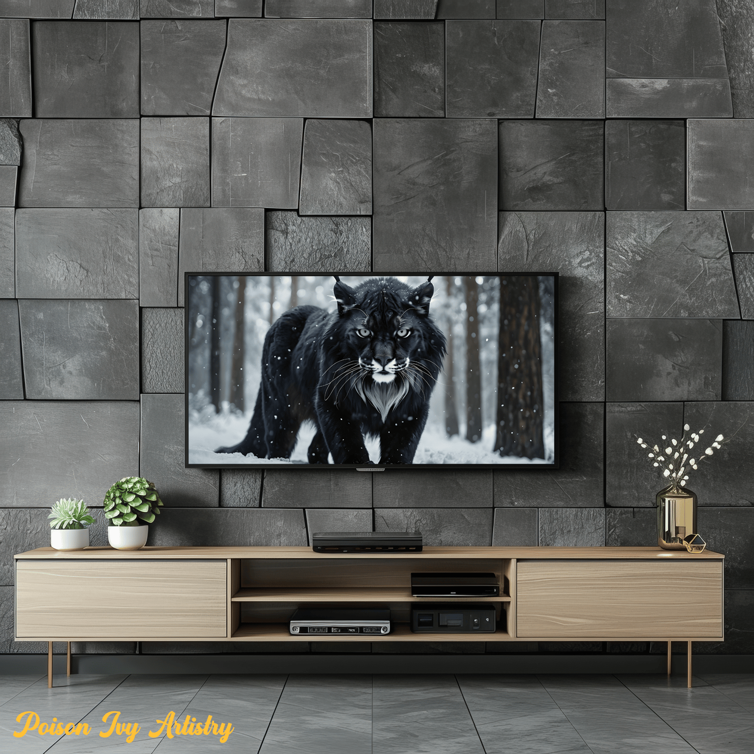 Majestic & Wild: A Big Cats Digital Art Collection for the Samsung FrameTV