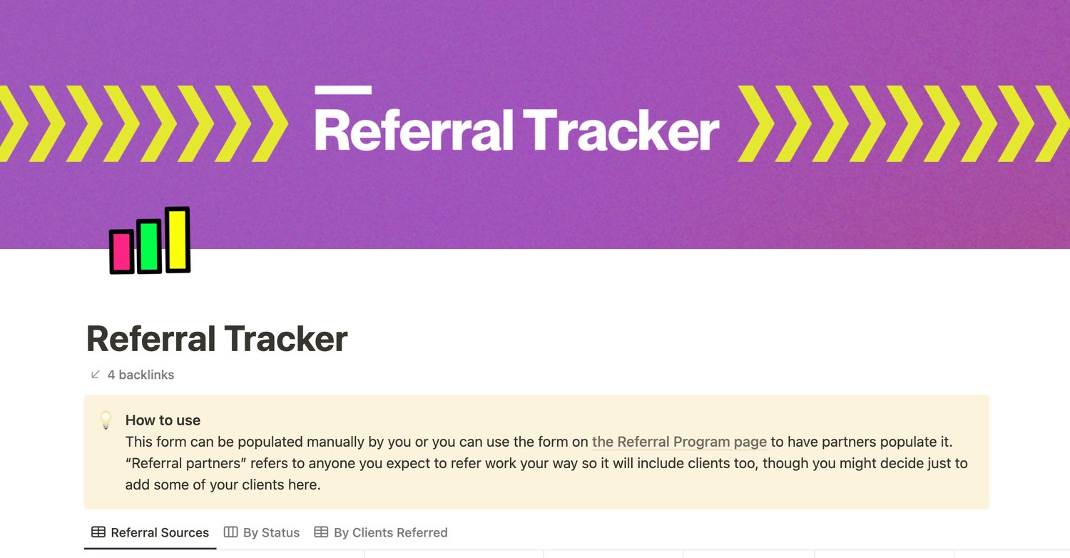 Referral tracker