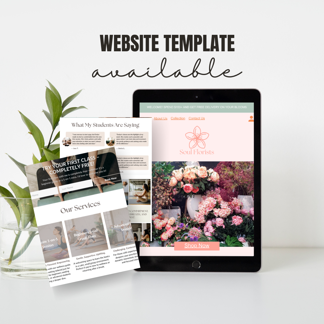 Website template for small businesses