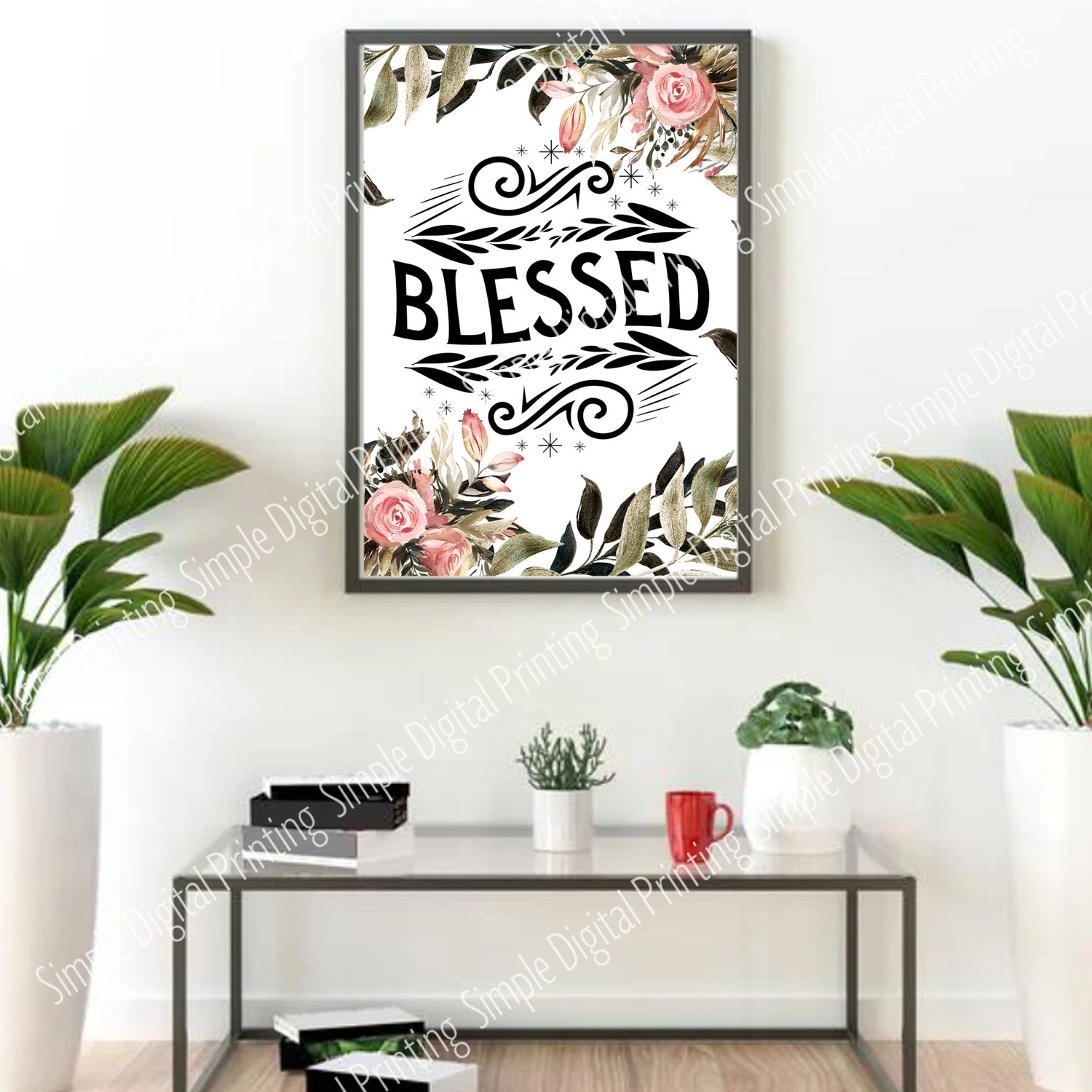 free, freebies, blessed, bless, blessing, thankful, christian, typography, quote, digital download, digital poster, room decor
