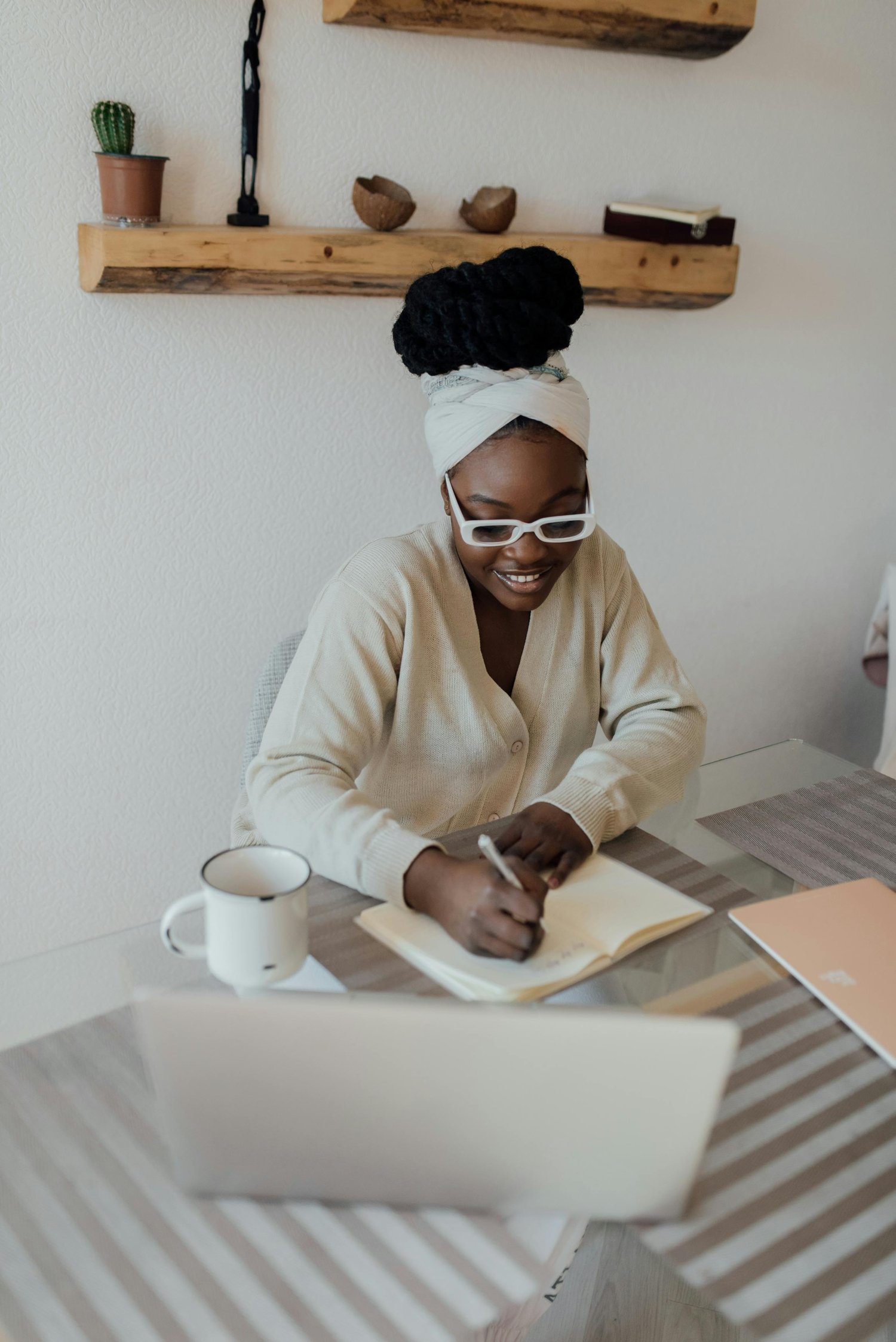 woman journaling