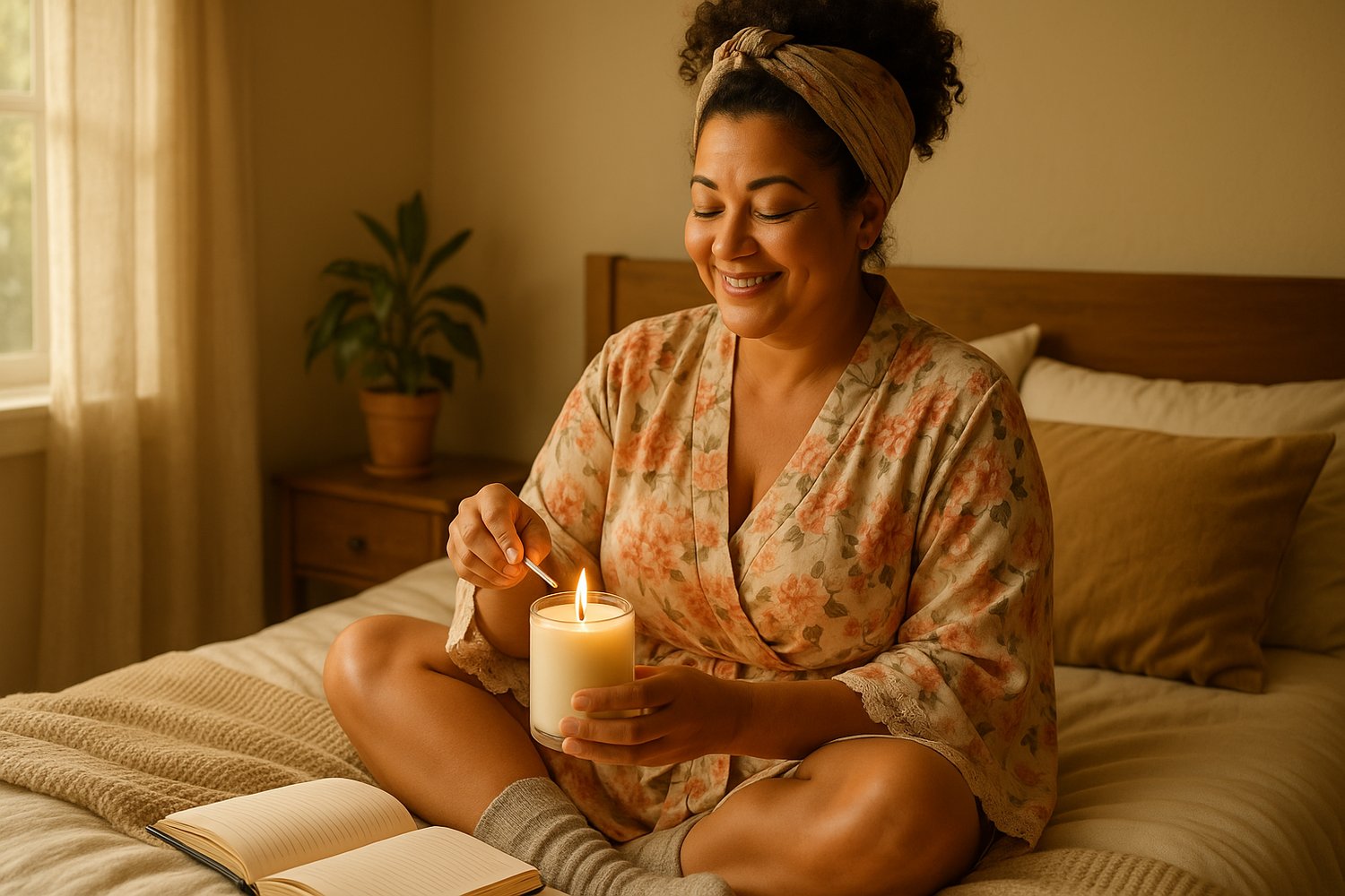 Evening relaxing moments. Self-care