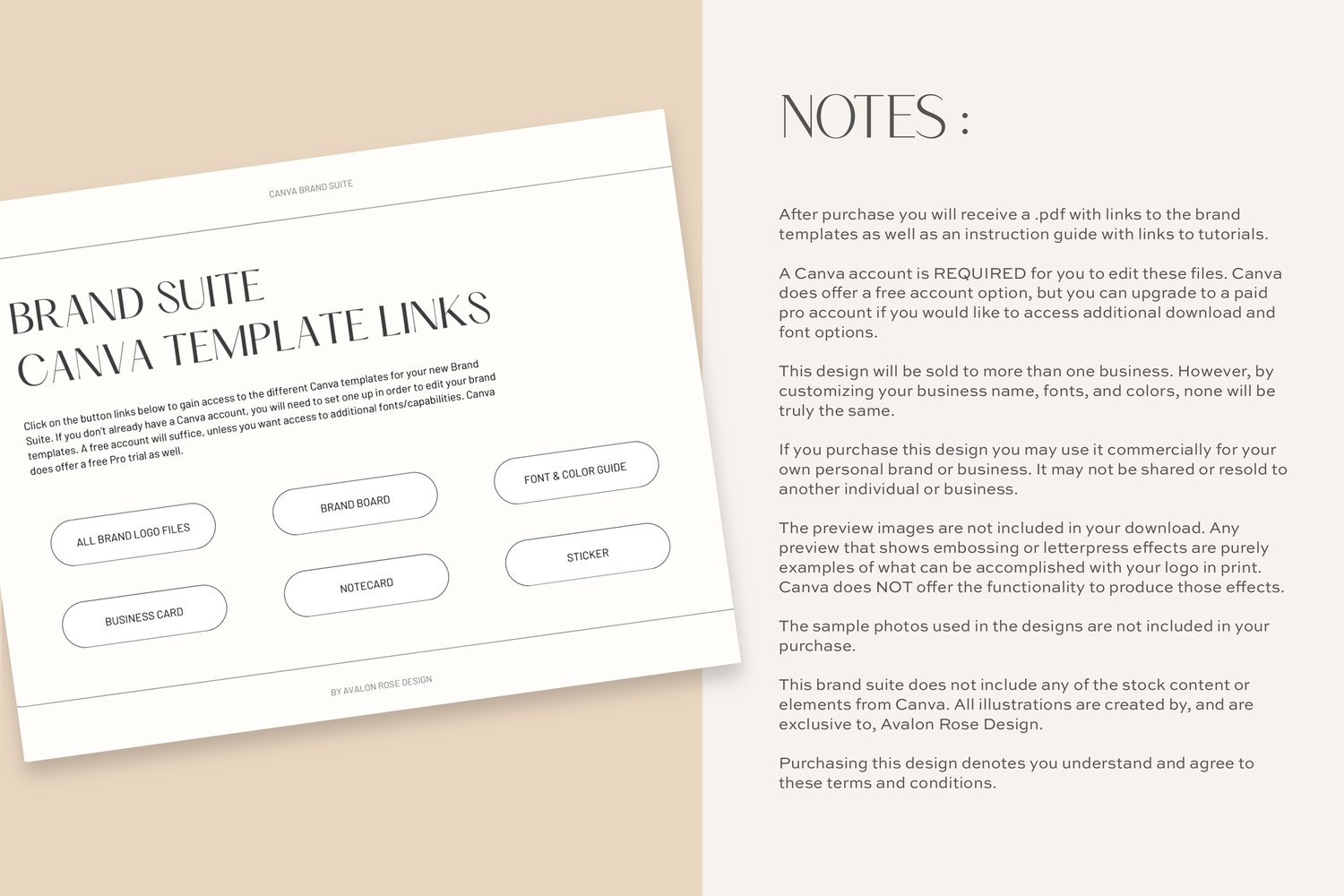 hand drawn vintage-inspired thistle and leaf illustration canva logo