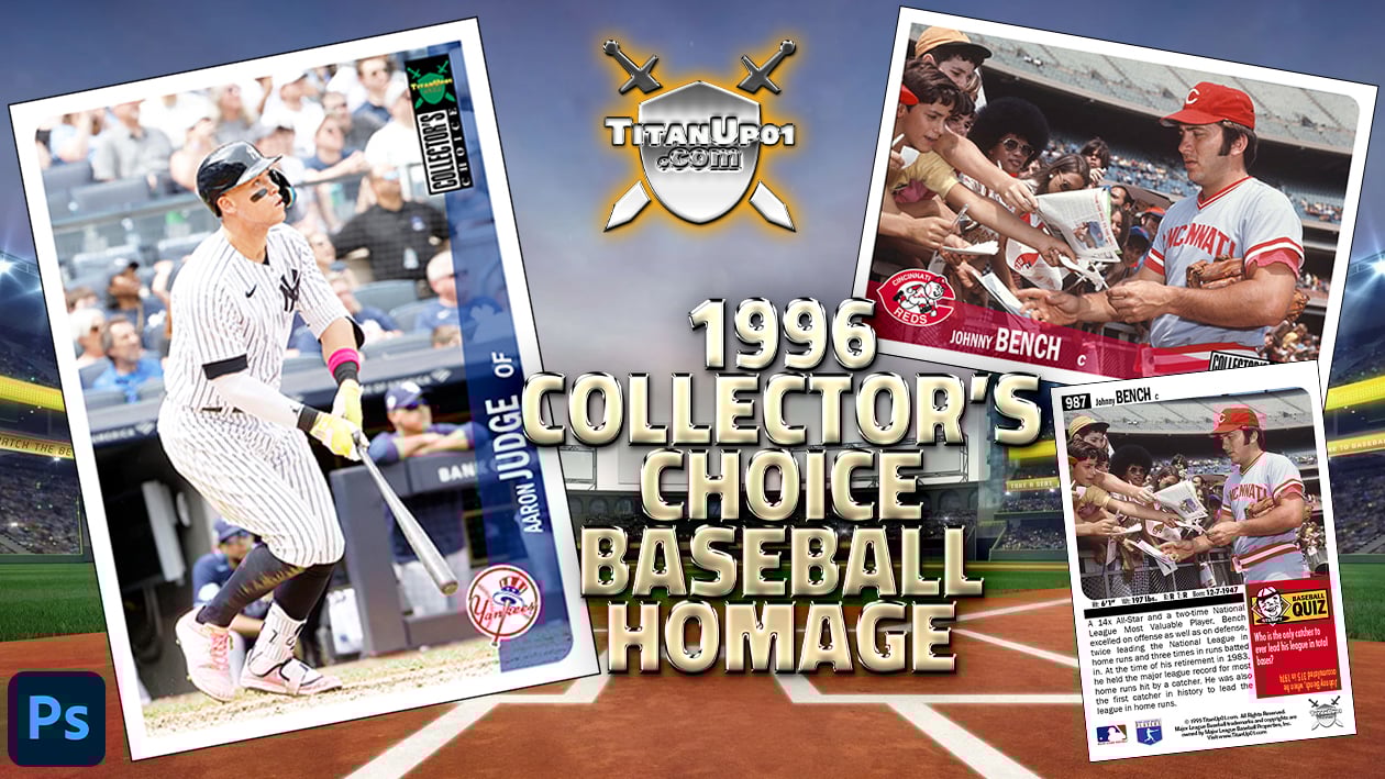 1996 Collector's Choice Baseball Homage Photoshop PSD Templates