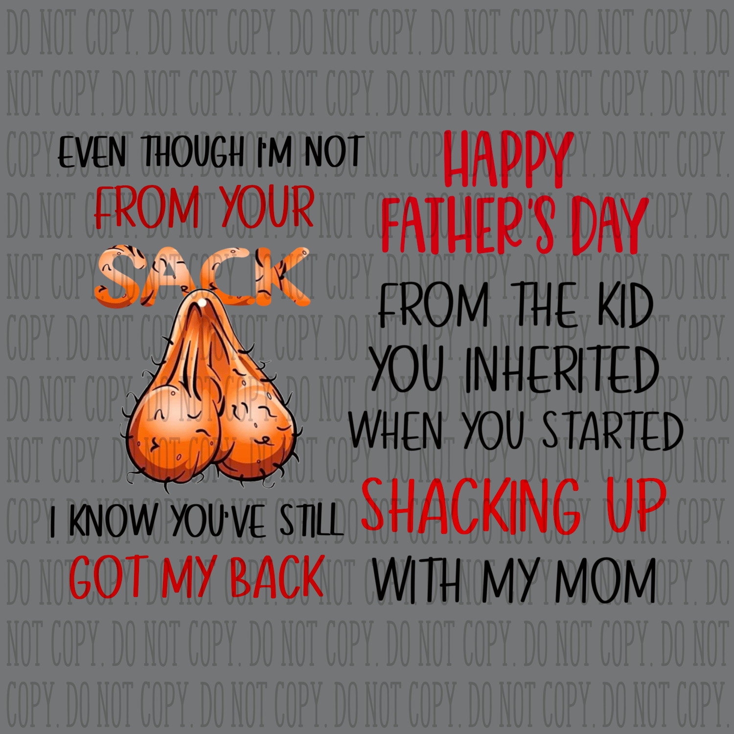 Step dad PNG ball sack funny PNG