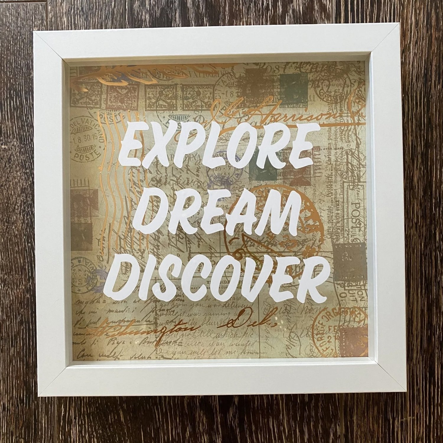 Travel themed shadowbox