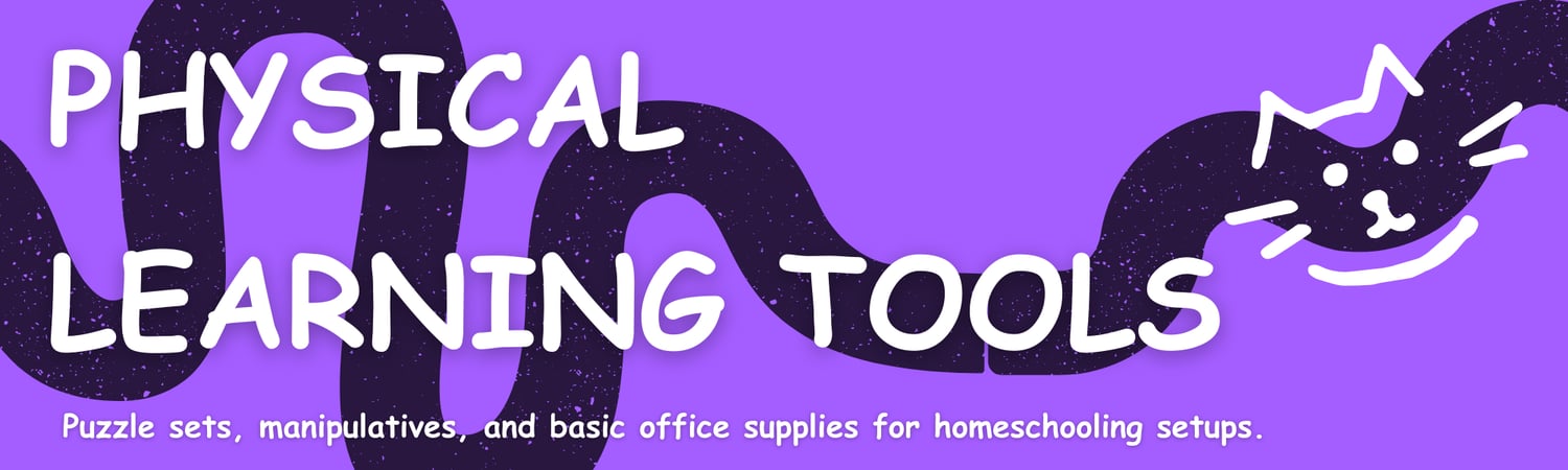 Puzzles, manipulatives & supplies for homeschool setups