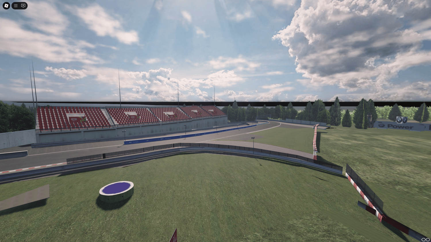 Realistic Roblox driving map with sharp curves and long straights