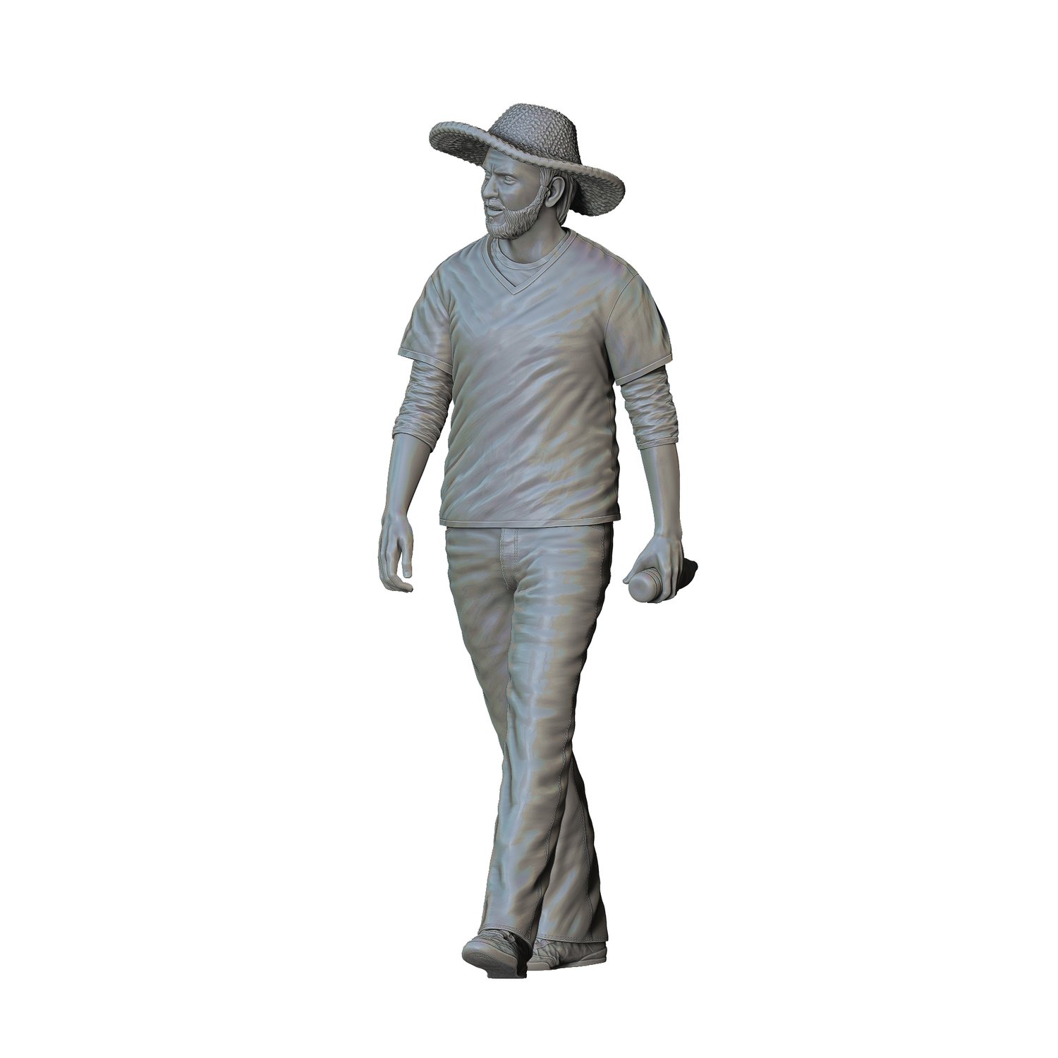 3dp Miniatures, N2 Man walking