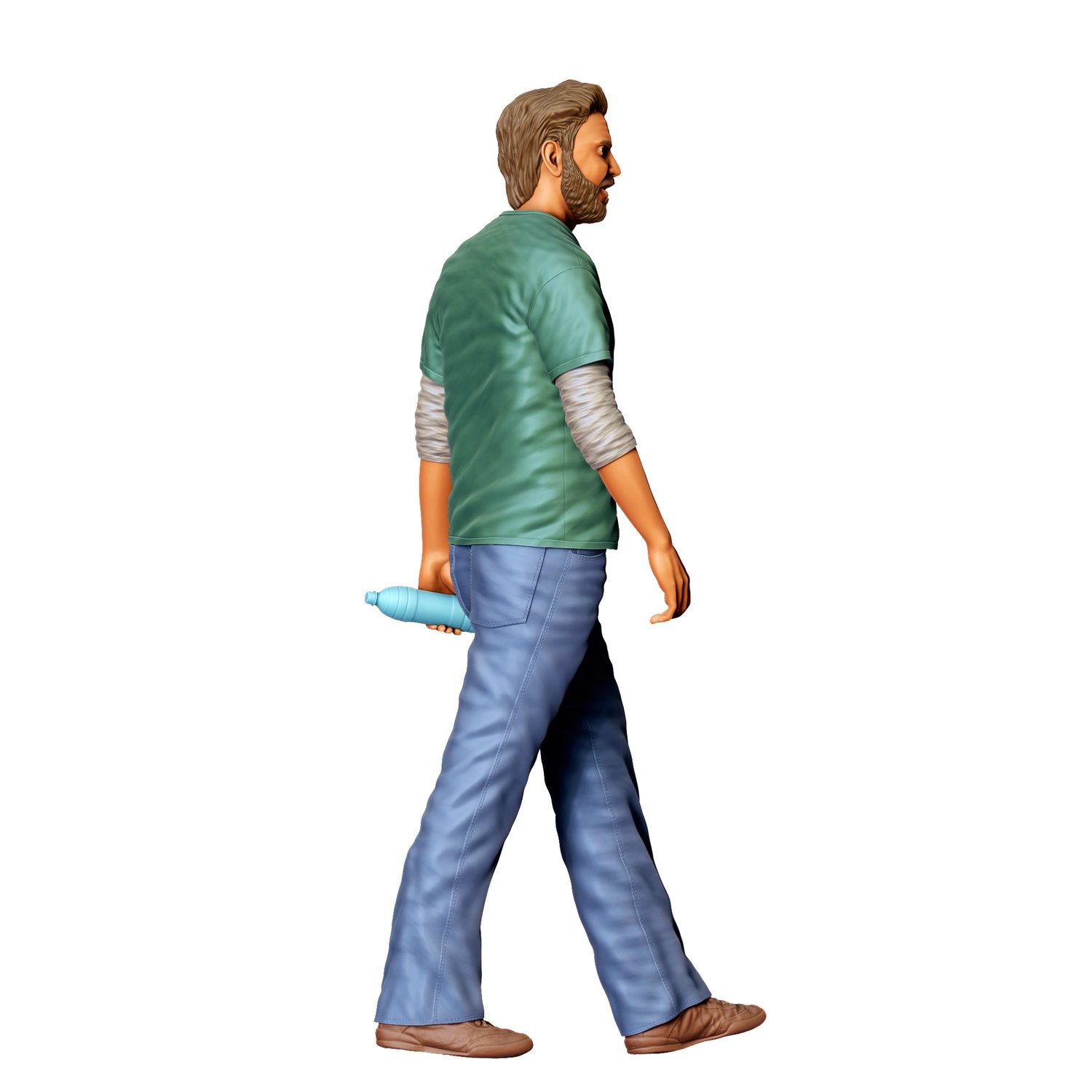 3dp Miniatures, N2 Man walking