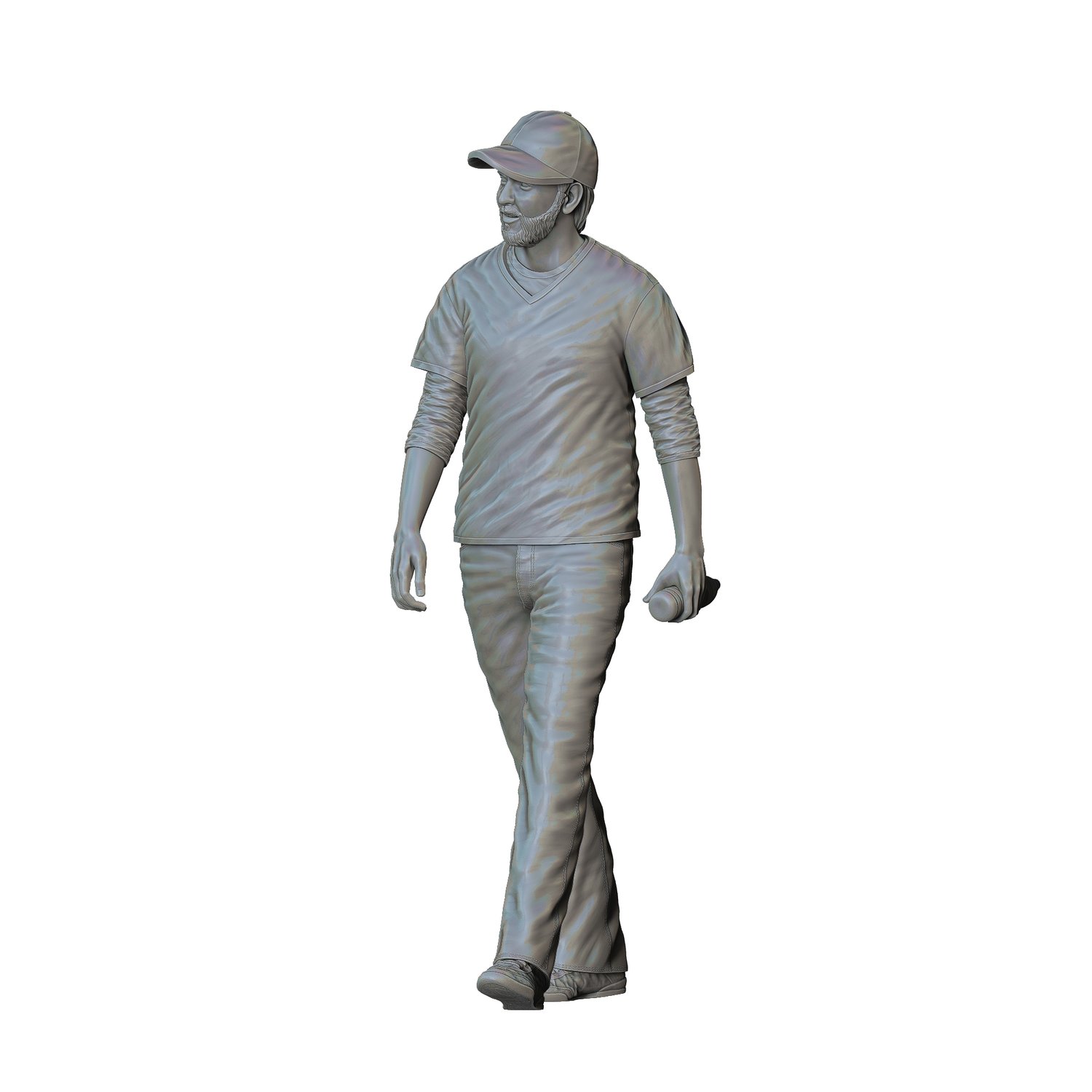 3dp Miniatures, N2 Man walking