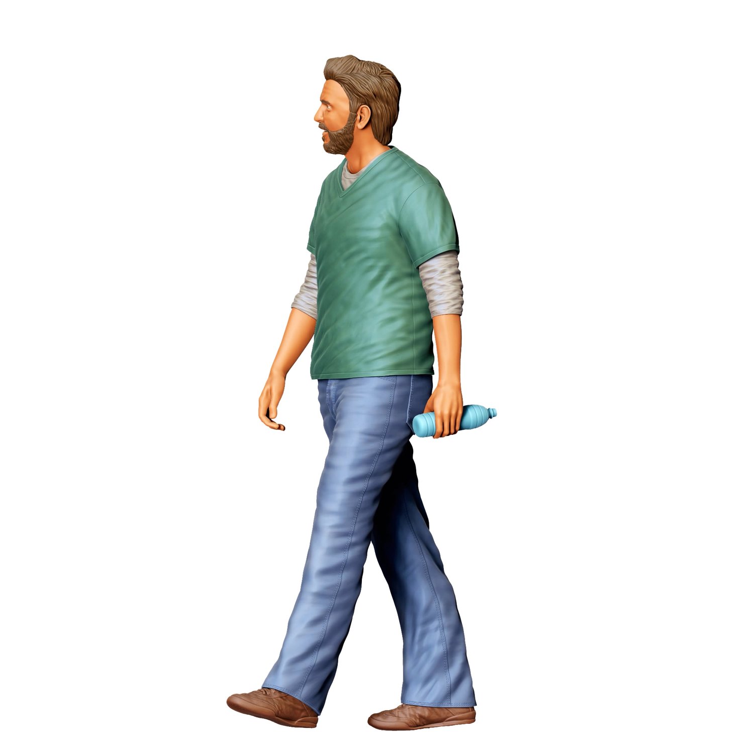3dp Miniatures, N2 Man walking
