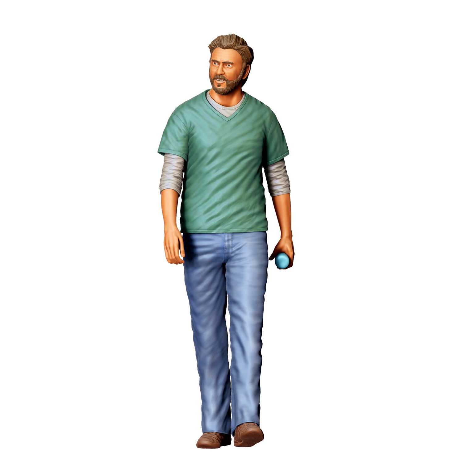 3dp Miniatures, N2 Man walking