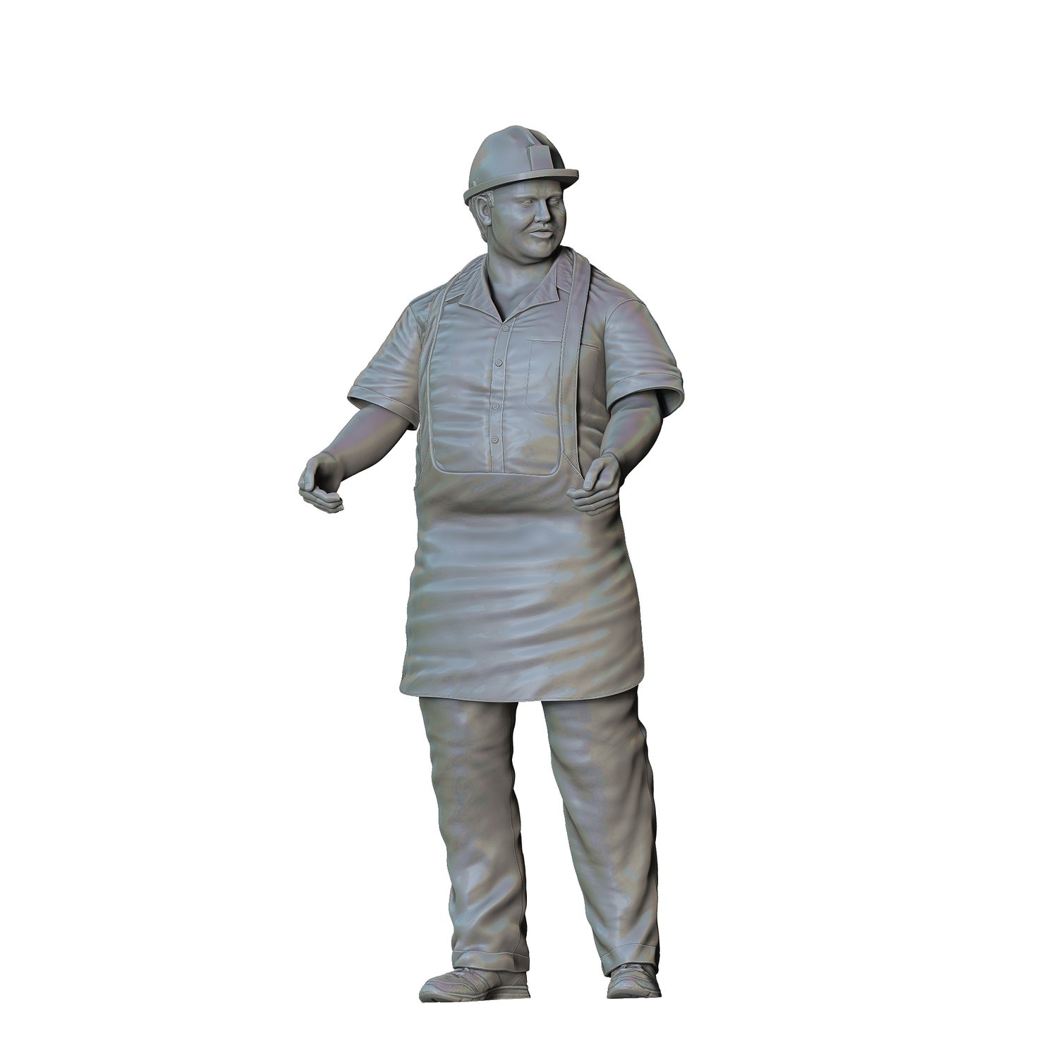 3dp Miniatures, N2 Hot Dog Vendor with Tray