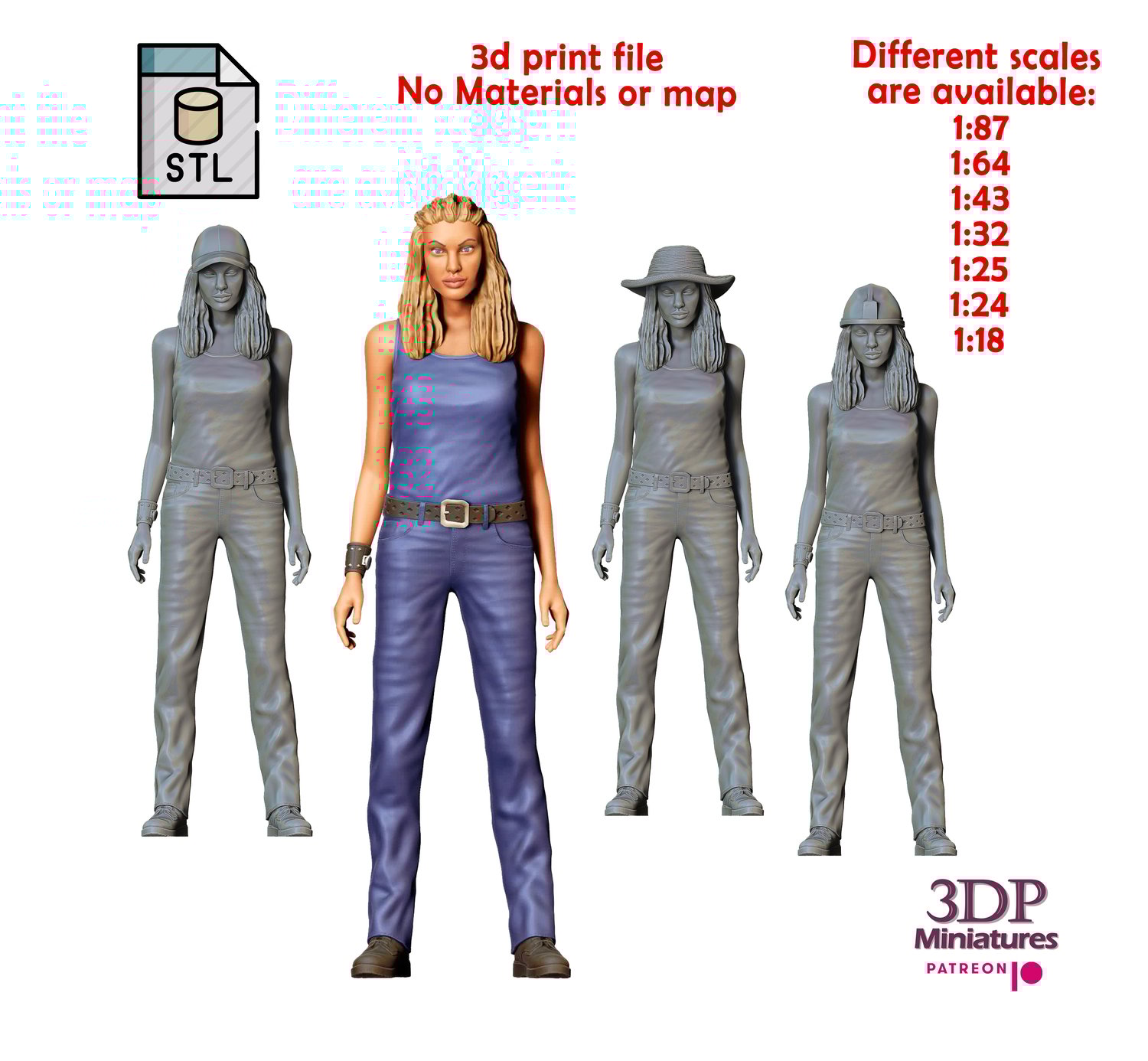 3dp Miniatures, N2 Gone in 60 Seconds Angelina Jolie Sara Wayland