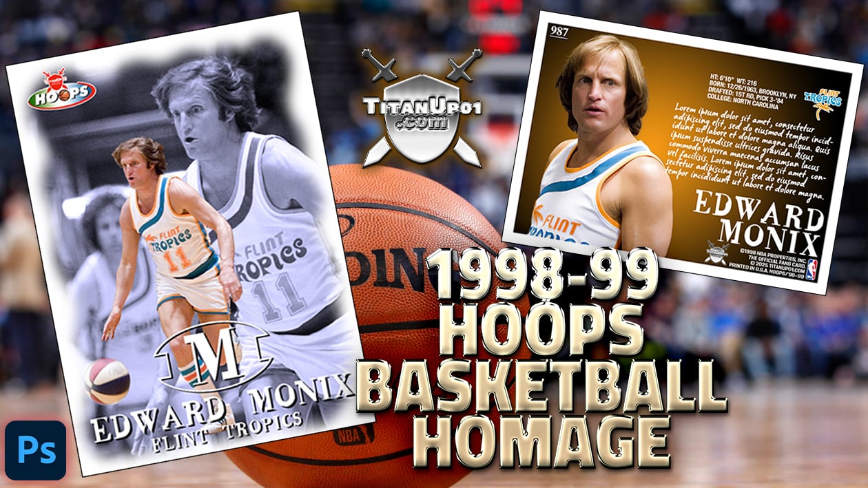 1998-99 Hoops Basketball Homage Photoshop PSD Templates