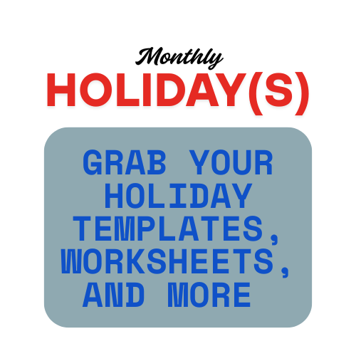 🎉 Monthly Holiday Templates & Worksheets – Festive Fun for Every Season! 🎉  Celebrate every holiday with custom templates, engaging worksheets, and creative designs perfect for classrooms, businesses, and DIY projects. Whether it's Christmas, Halloween, E