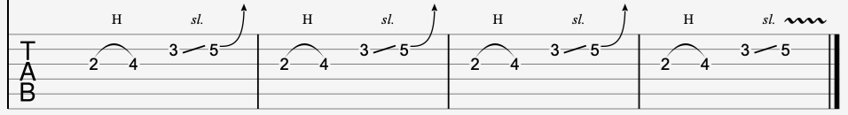 G Ionian mode exercise 1