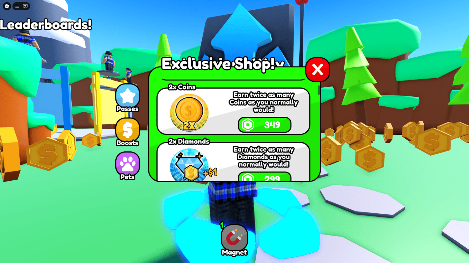 Complete game system with VIP perks and income potential