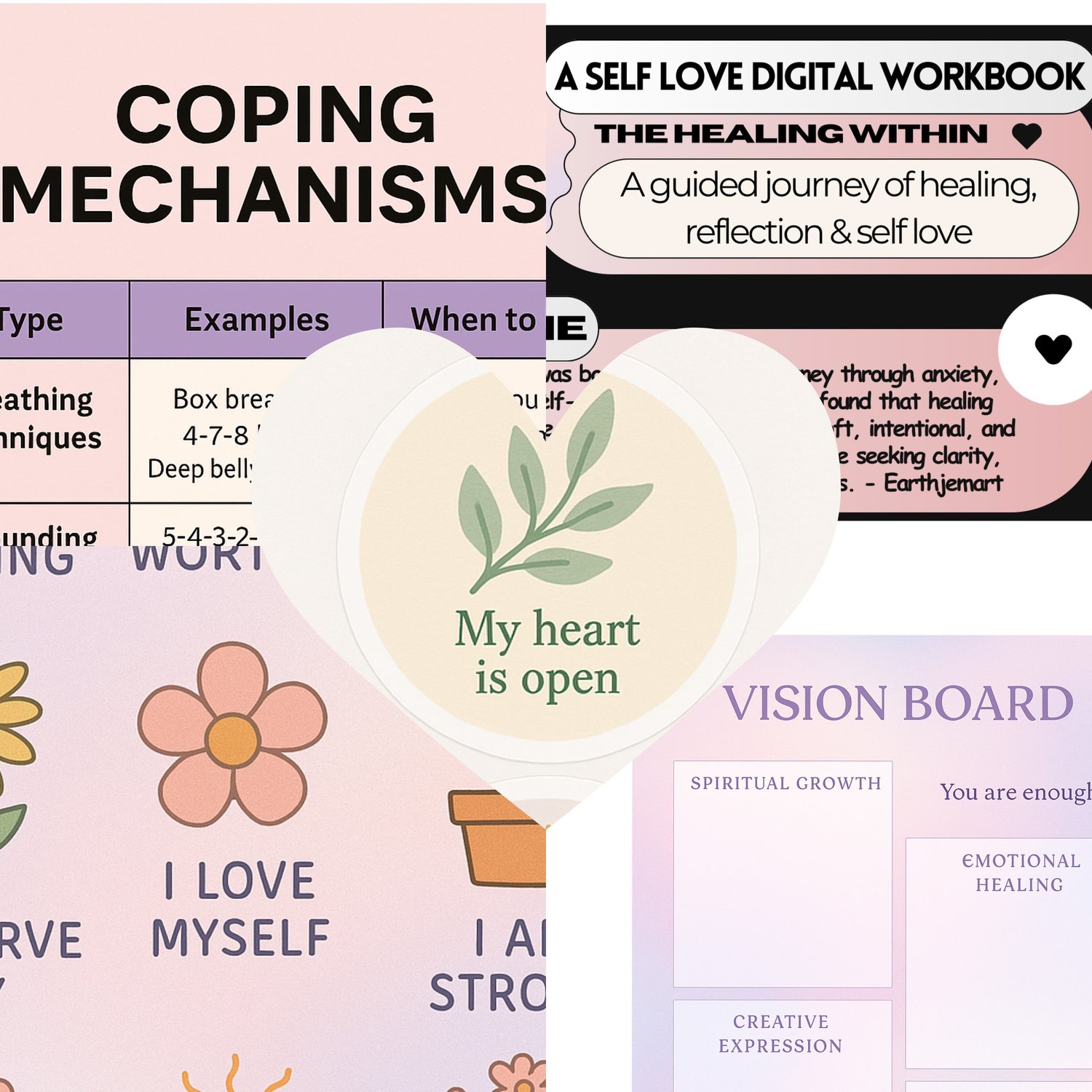 A self love digital workbook- the healing within - Payhip
