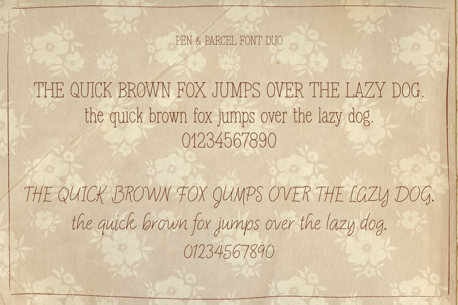vintage inspired serif and handwriting script font duo