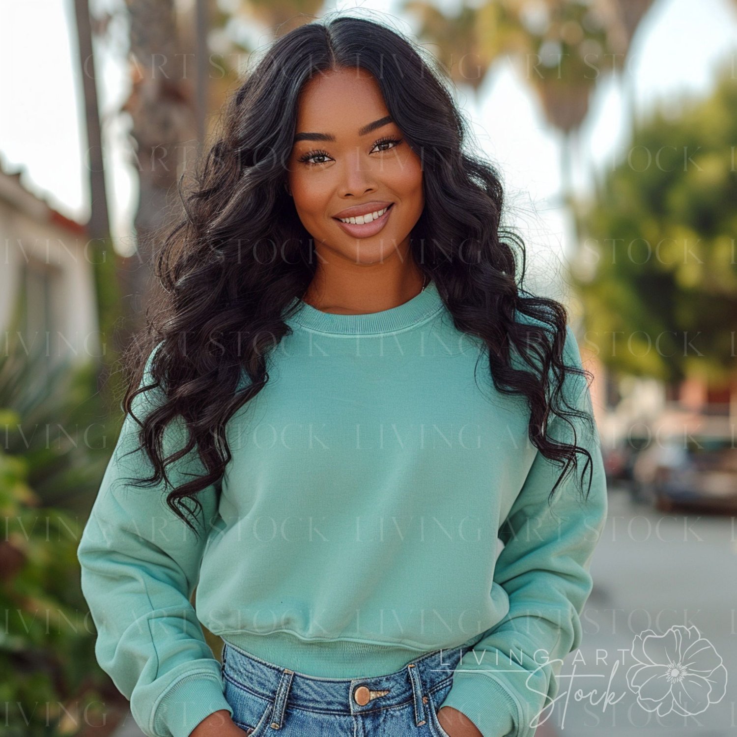 Black women sweatshirt mockups, stock photos