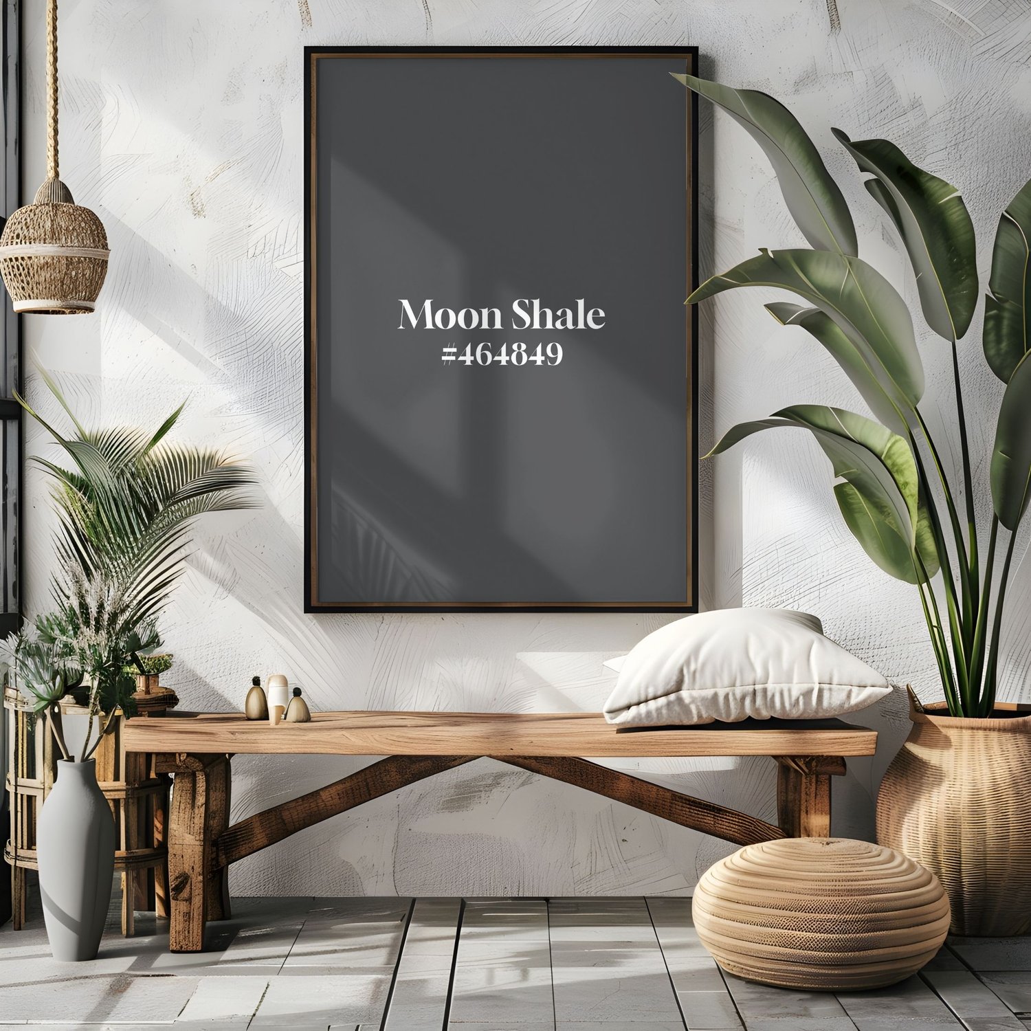 The Moon Shale Print: Solid Color Love