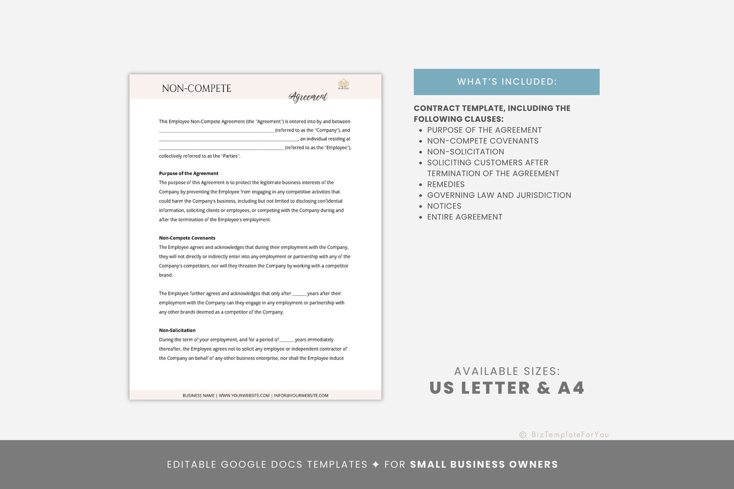 employee non‑compete agreement