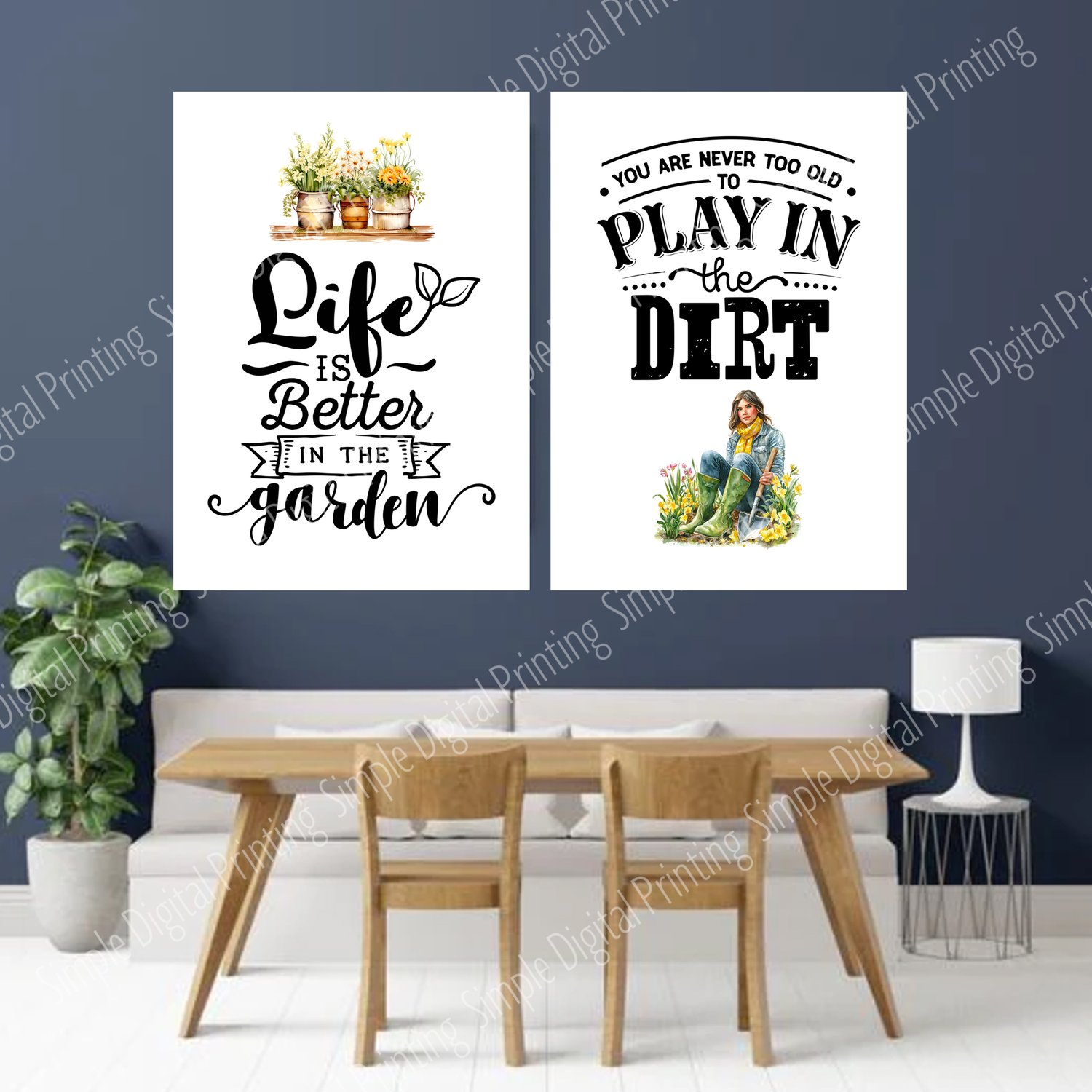 Gardening, garden, green, gardener, plant, planting, bloom, blooming, typography, quote, digital download, digital poster, room decor