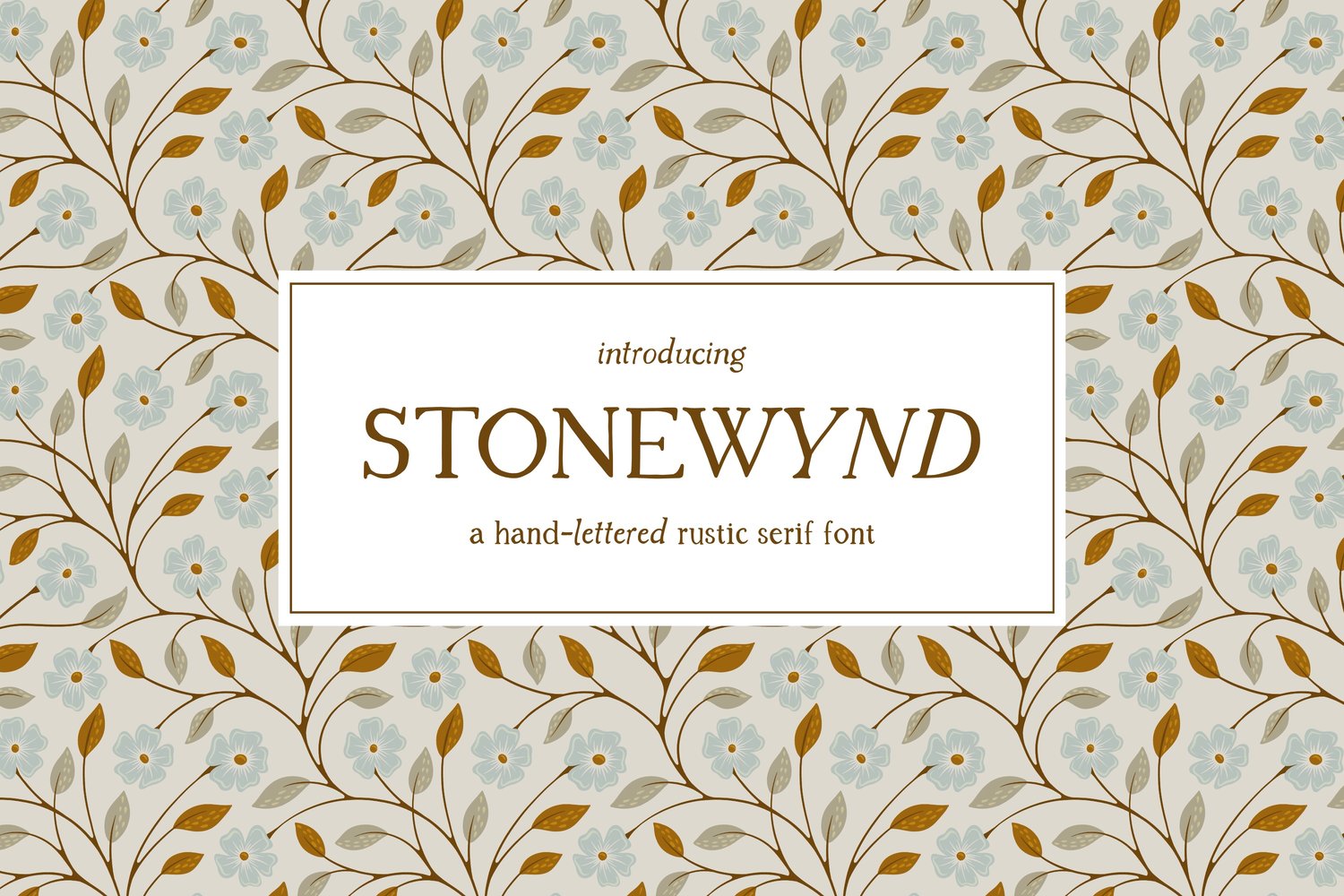 Stonewynd font is a multilingual vintage-inspired serif font with imperfect edges to add a rustic touch available in regular and italic options.