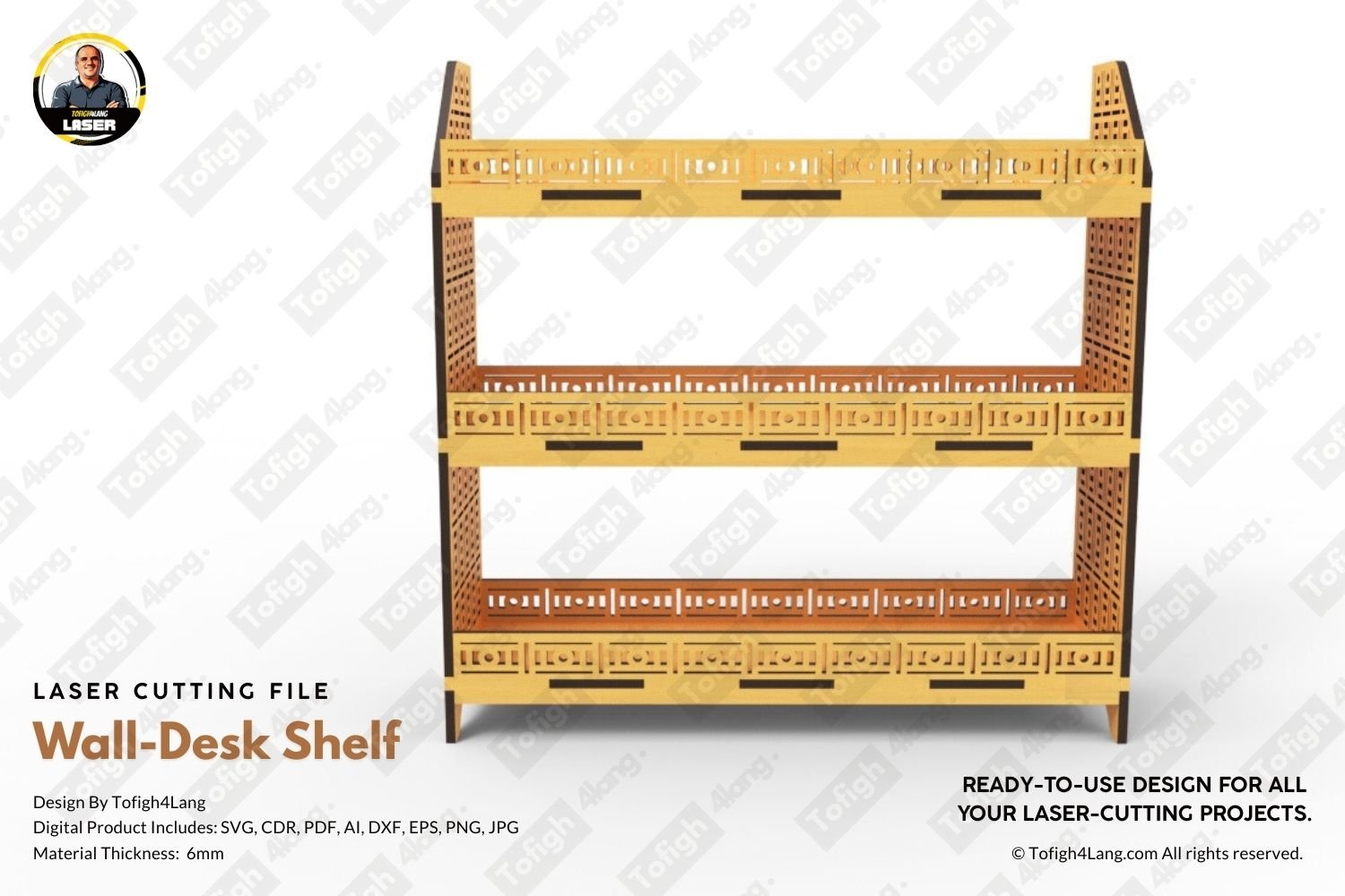 Space-Saving Desk-Wall Organizer SVG File