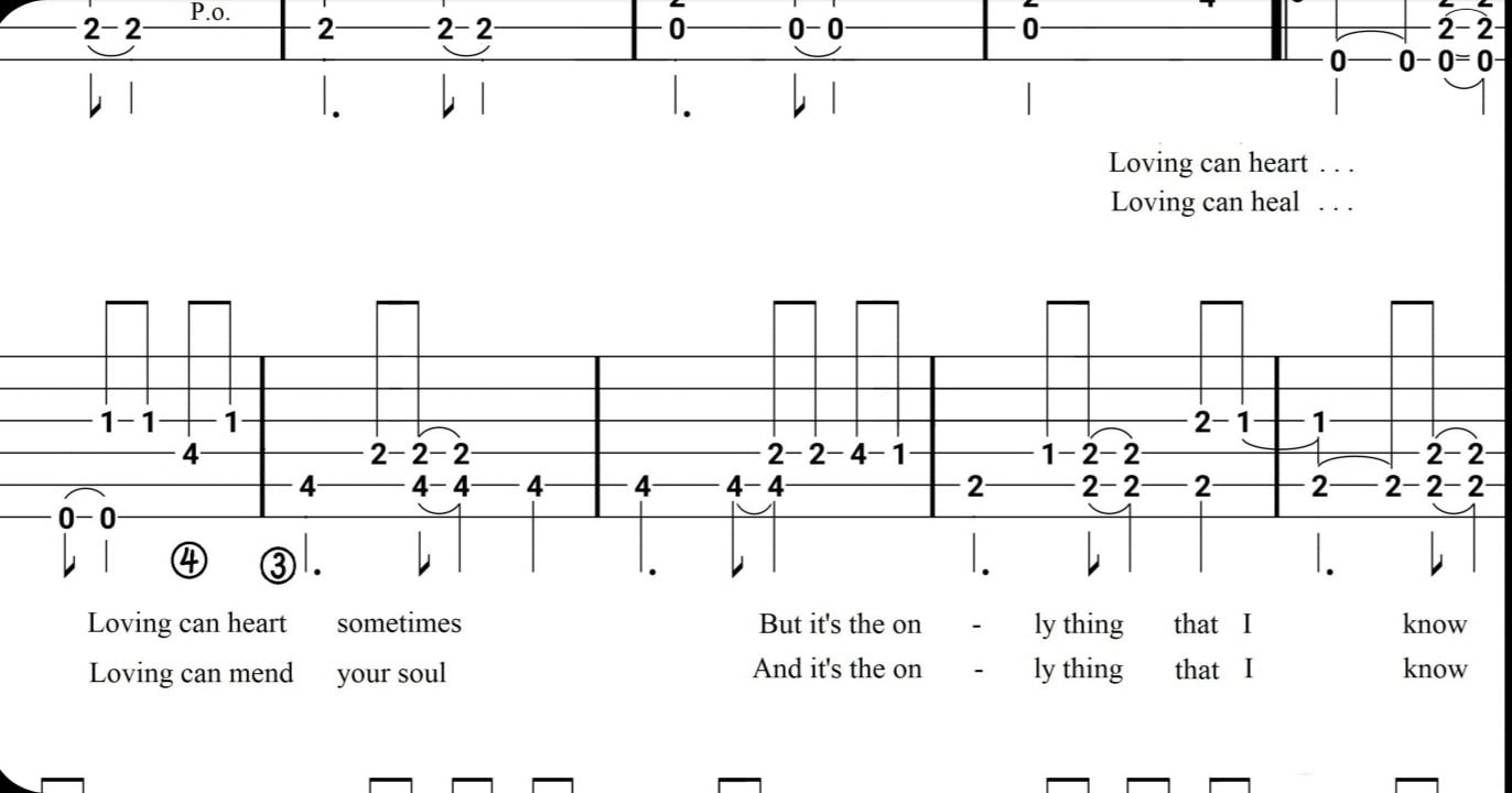 Lyrics Photograph Tabs