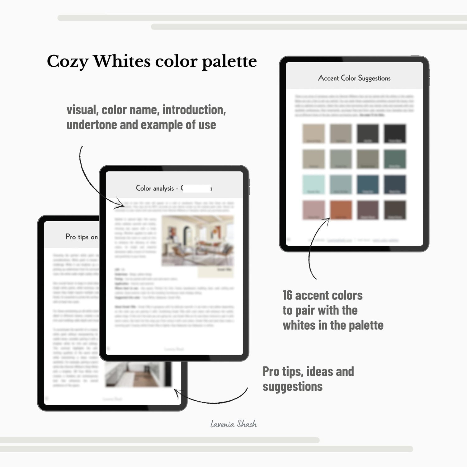 Warm white color scheme with Sherwin Williams paint colors. White Farmhouse color palette with cozy whites. Suitable for Coastal Farmhouse, Modern Minimalist, Beach House, English Cottage, Scandinavian, Japandi. Includes accent color pairings and suggesti