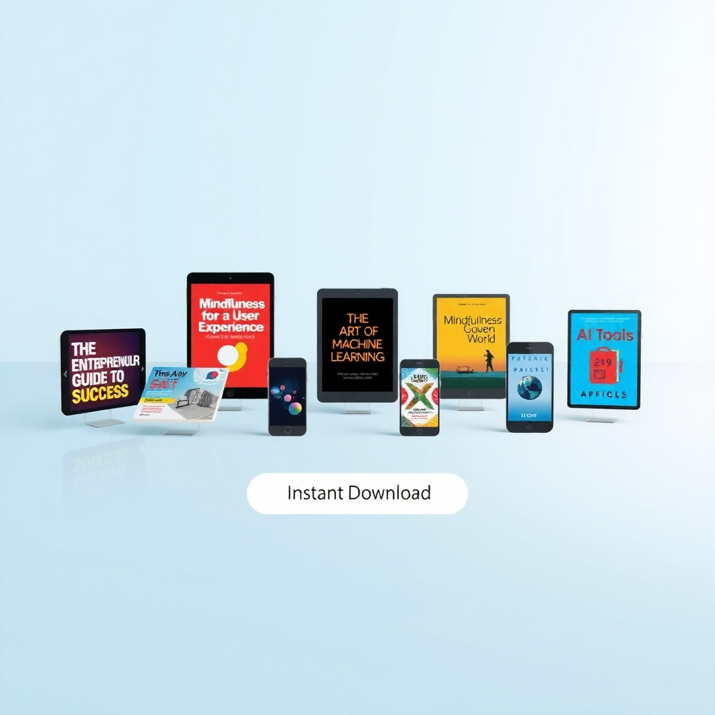 Digital eBook titled ‘Master AI Tools’ on tablet screen – PDF format