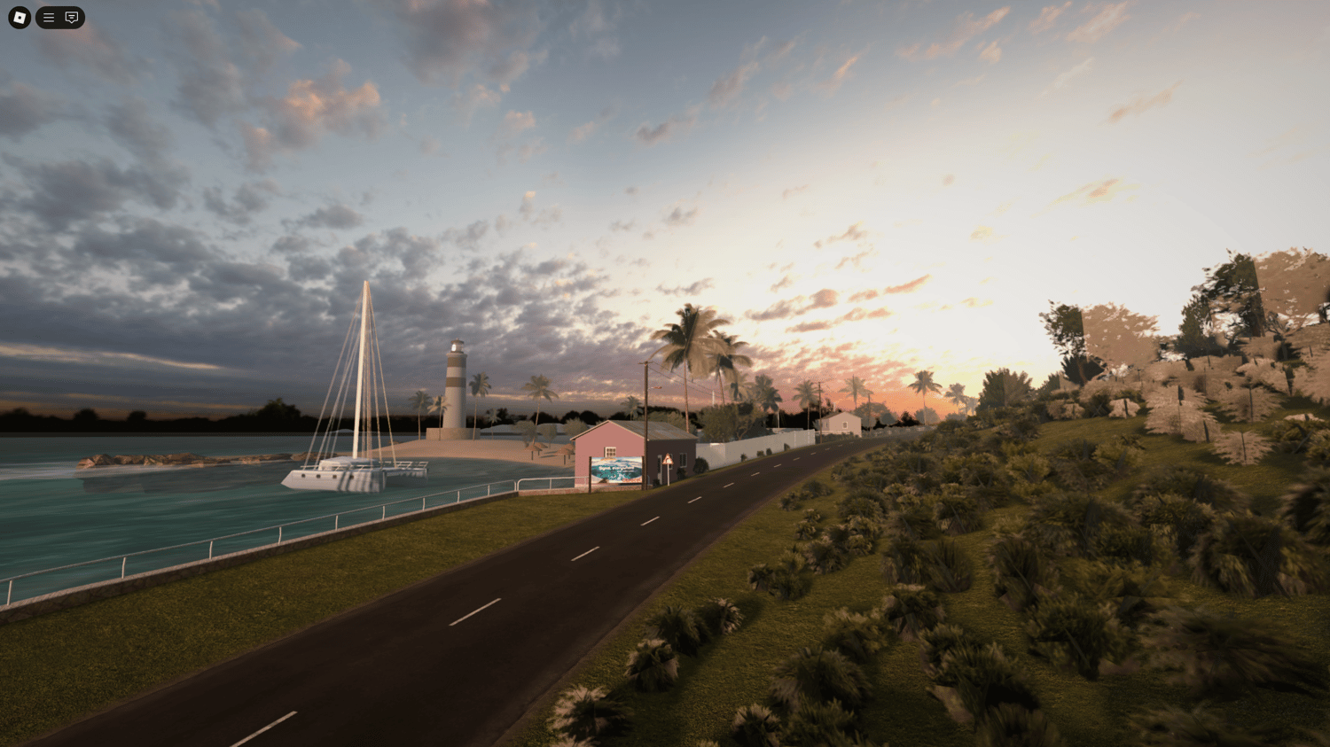 Full map layout highlighting interconnected roads, towns, beaches, and hidden exploration spots