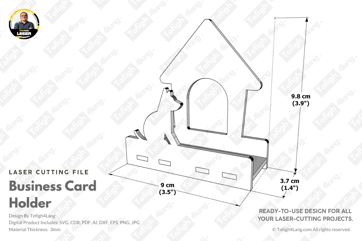 Dog-Shaped Business Card Holder