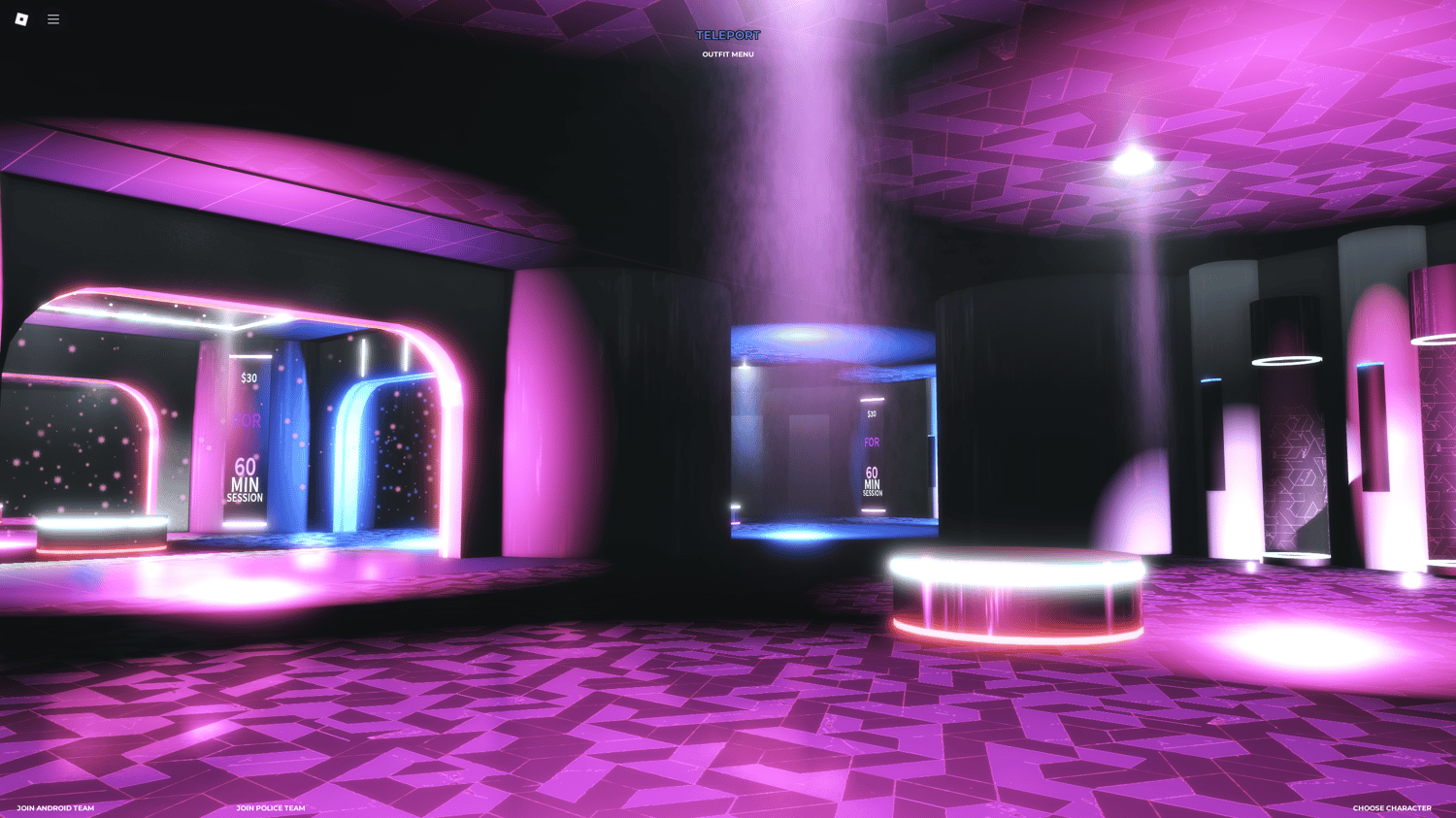 Cyberpunk-inspired alleyway with glowing details