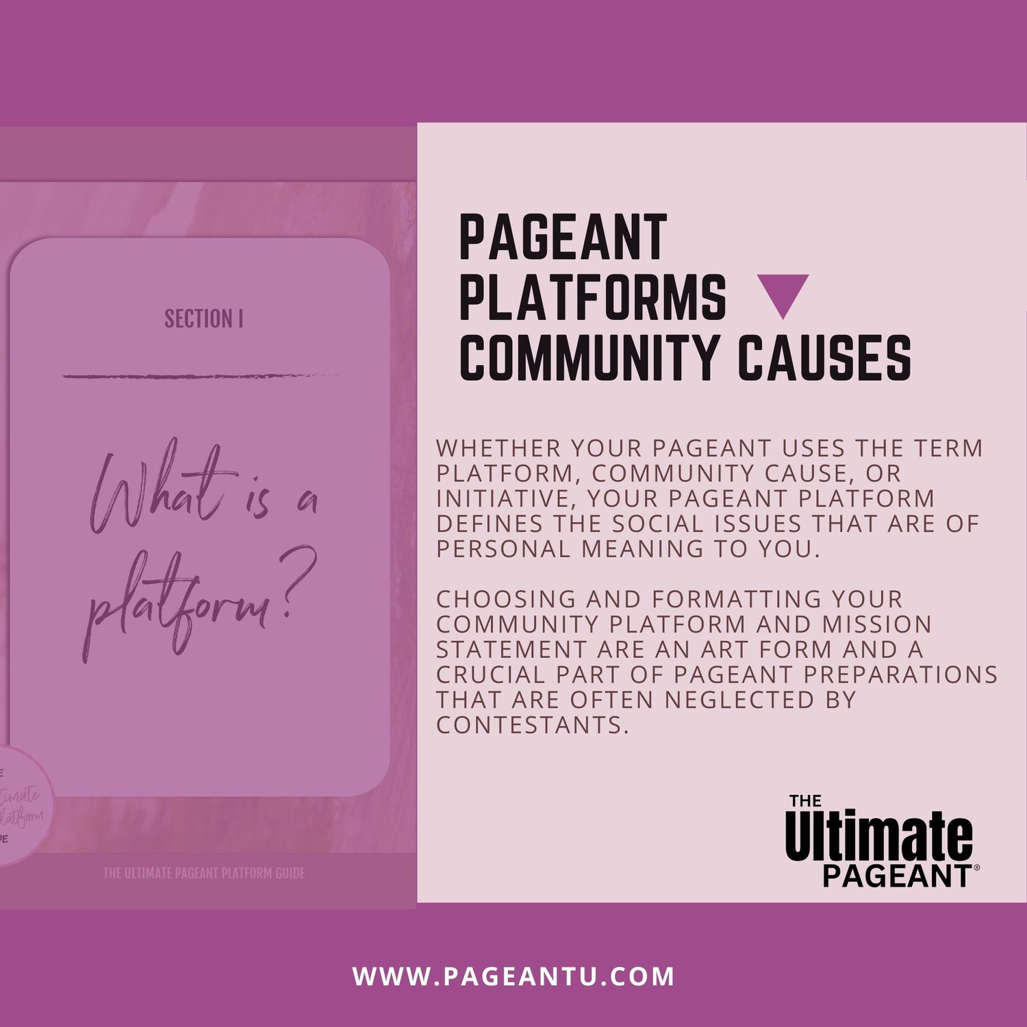 Pageant platforms and community causes