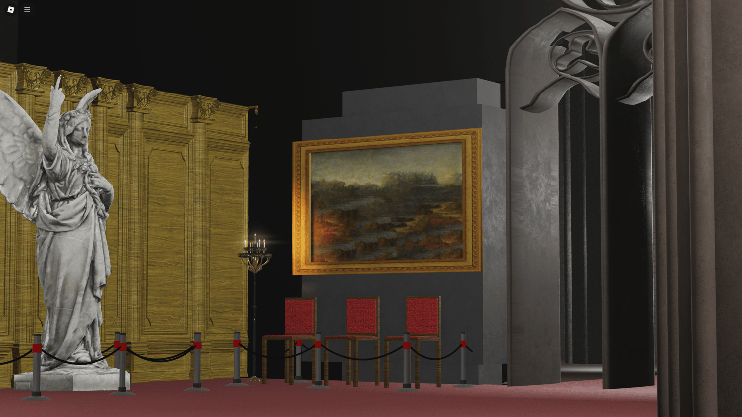 Grand entrance doors with realistic stone texture