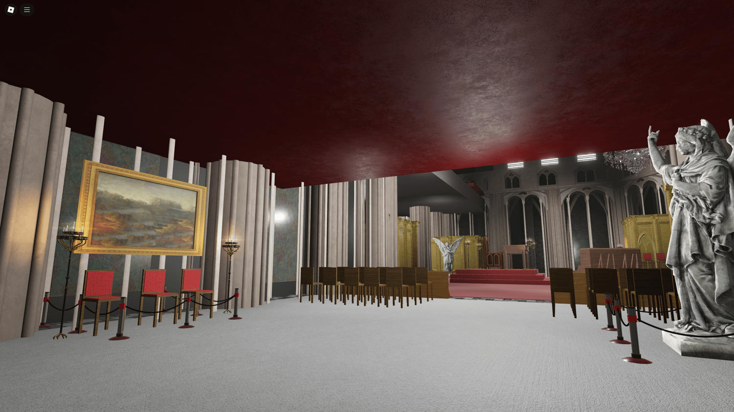 Doorways leading to additional customizable royal/clerical rooms