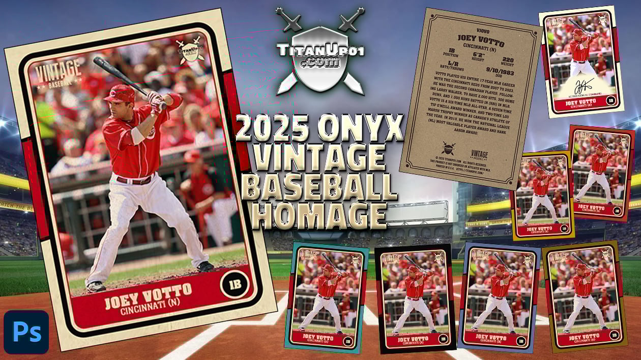 2025 Onyx Vintage Baseball Homage Photoshop PSD Templates