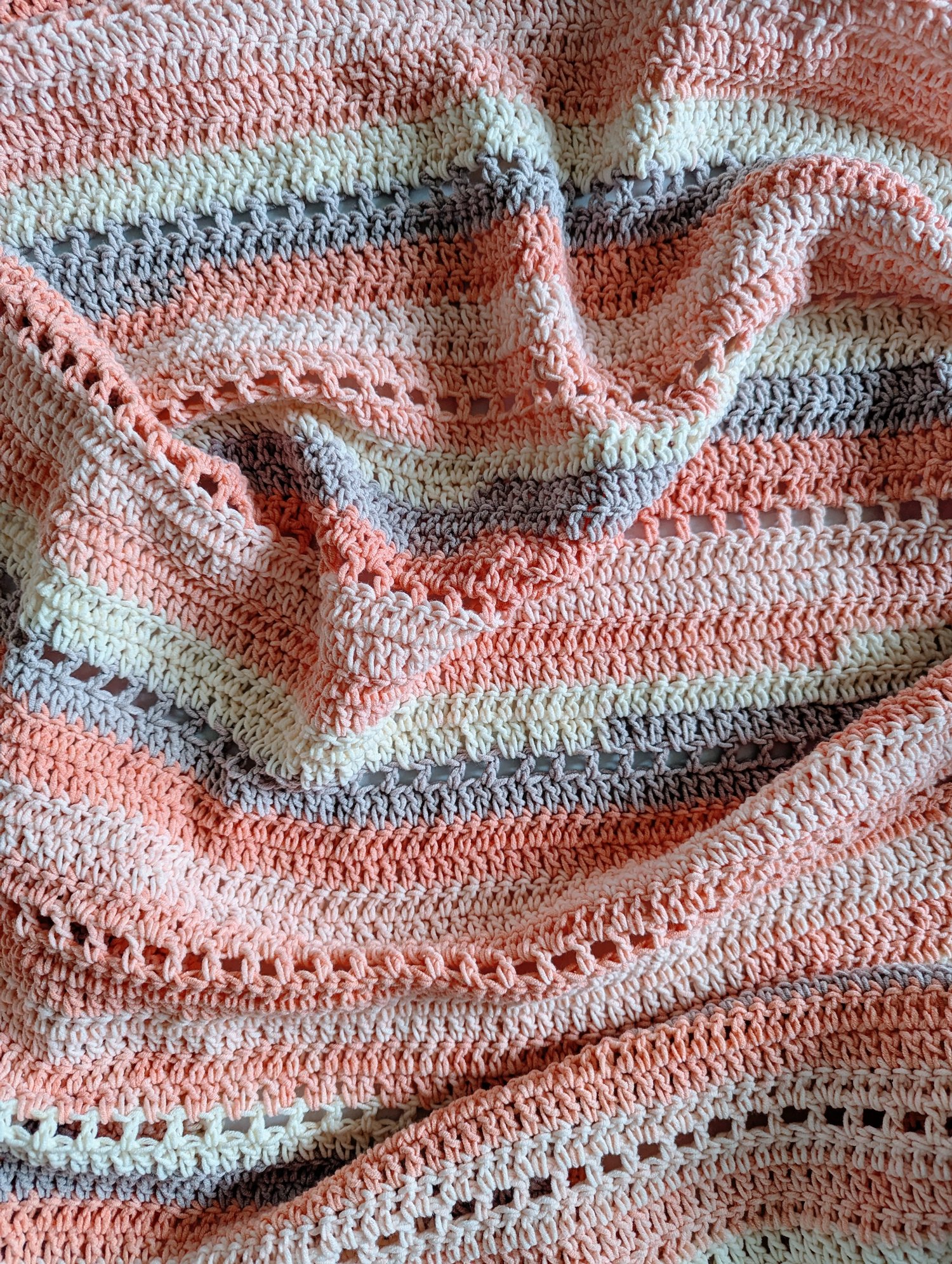 Pink Sands Crochet Blanket Pattern Close Up