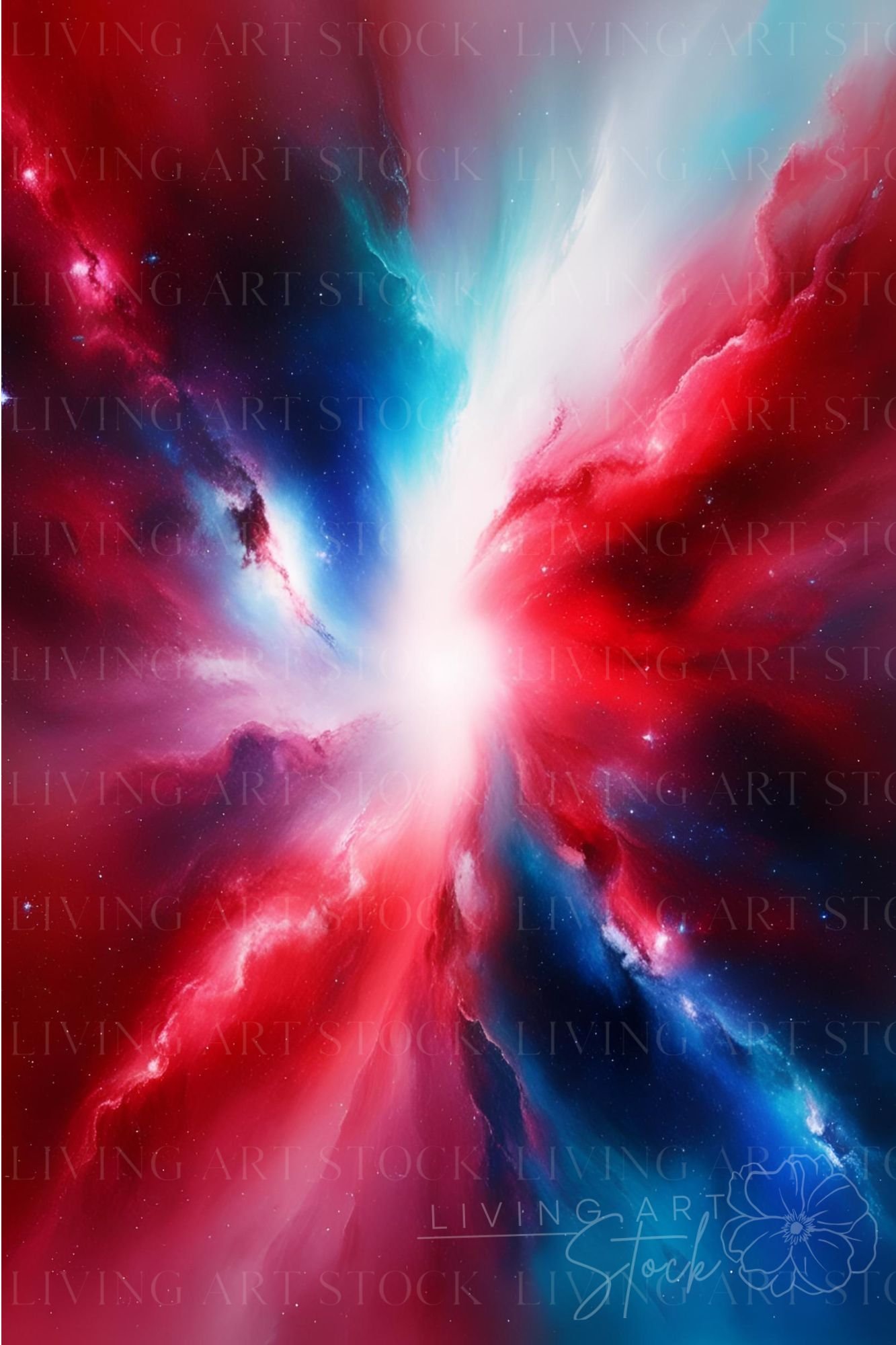 Red white adn blue galaxy iphone and android wallpaper