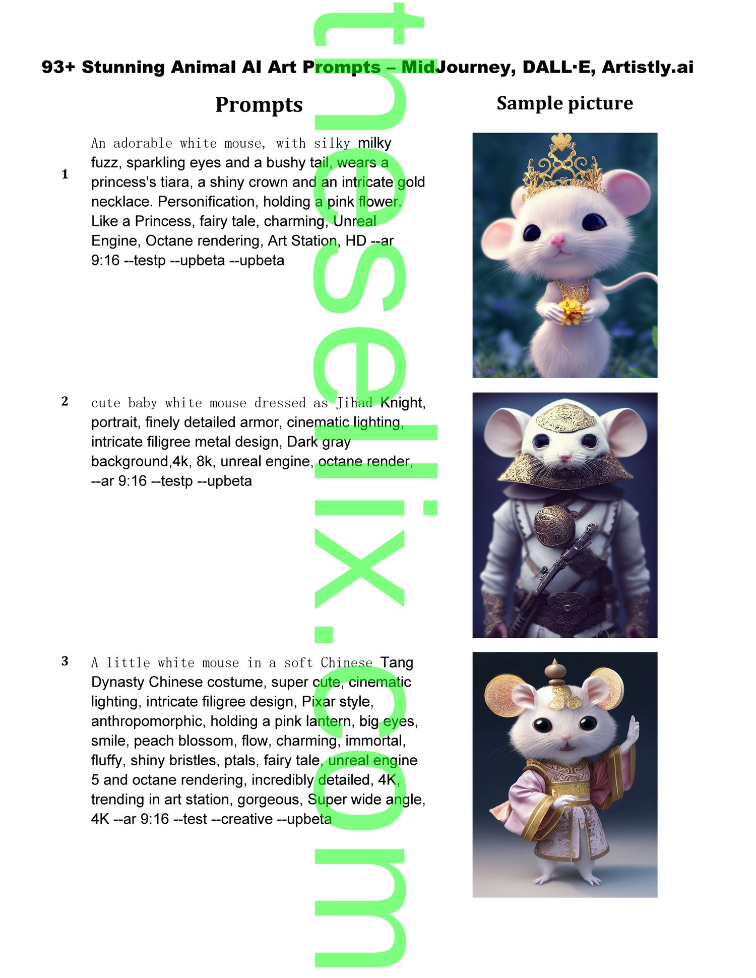 95+ Stunning Animal AI Art Prompts